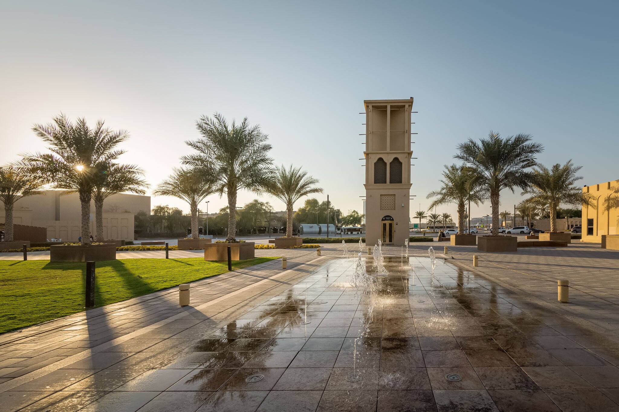 Wonderful evening view in Dammam park - City : Dammam, Saudi Arabia. 31-Jan-2021.( Selective focused and background blurred).