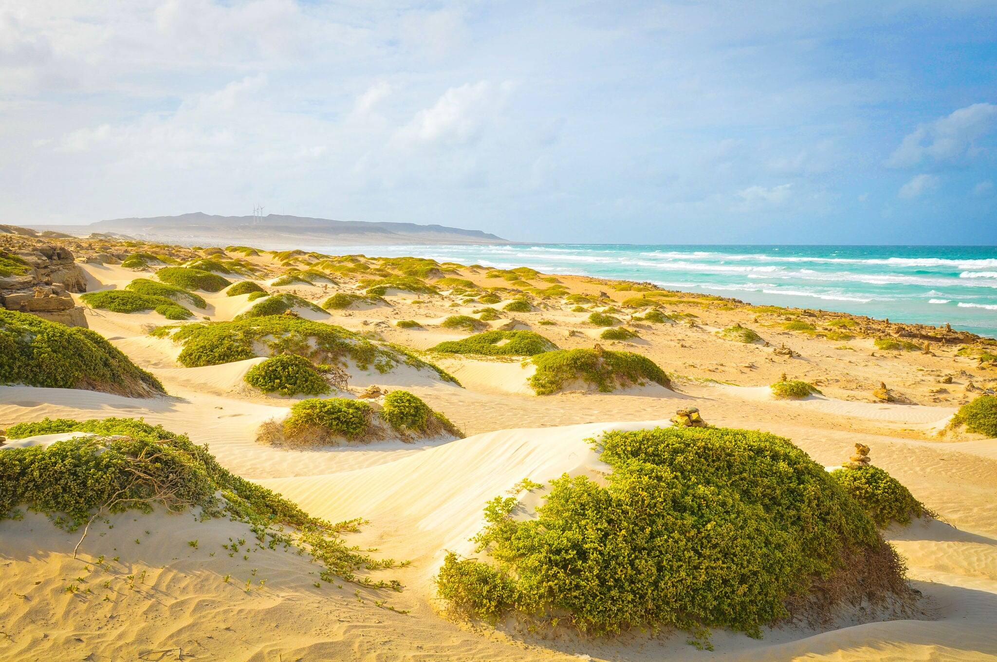 View of beach in Boa Vista, Cape Verde