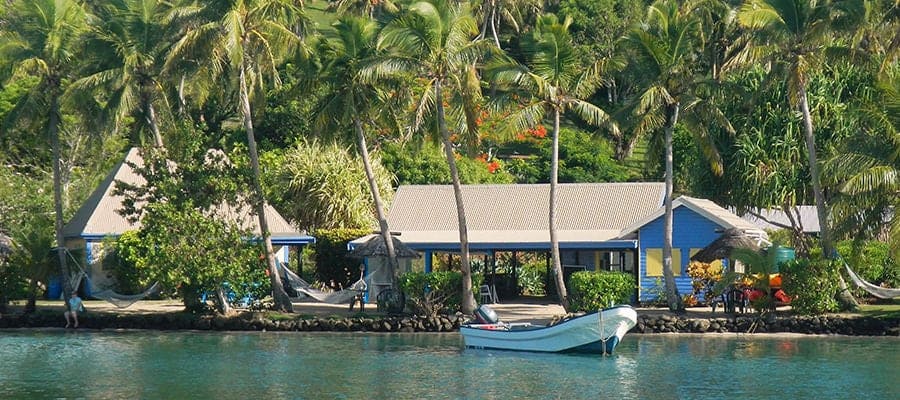 Town port in Savusavu, Fiji.
