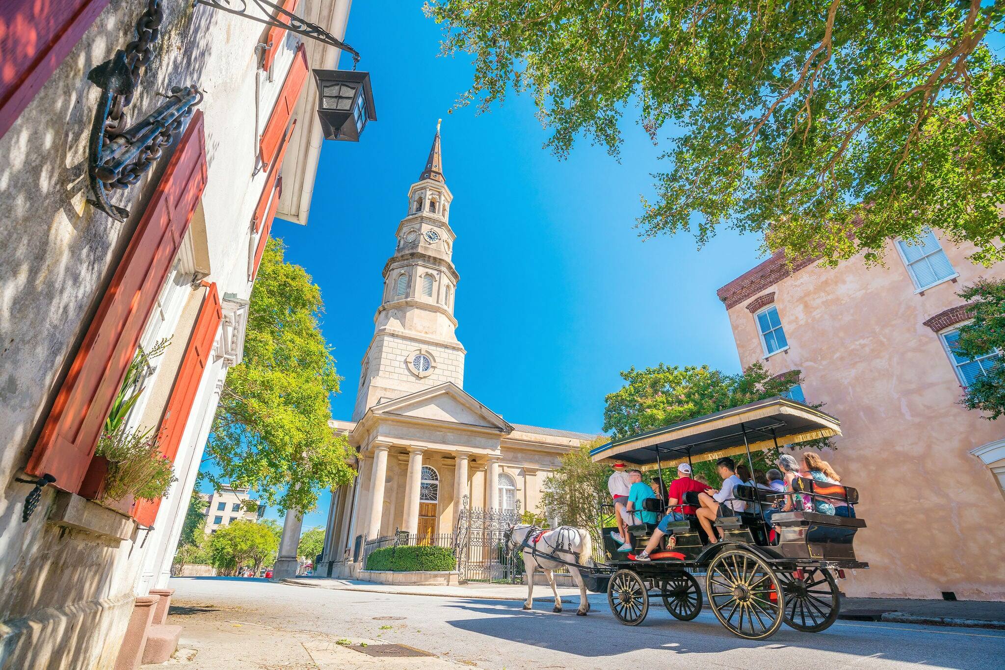 Historical downtown area of  Charleston, South Carolina, USA