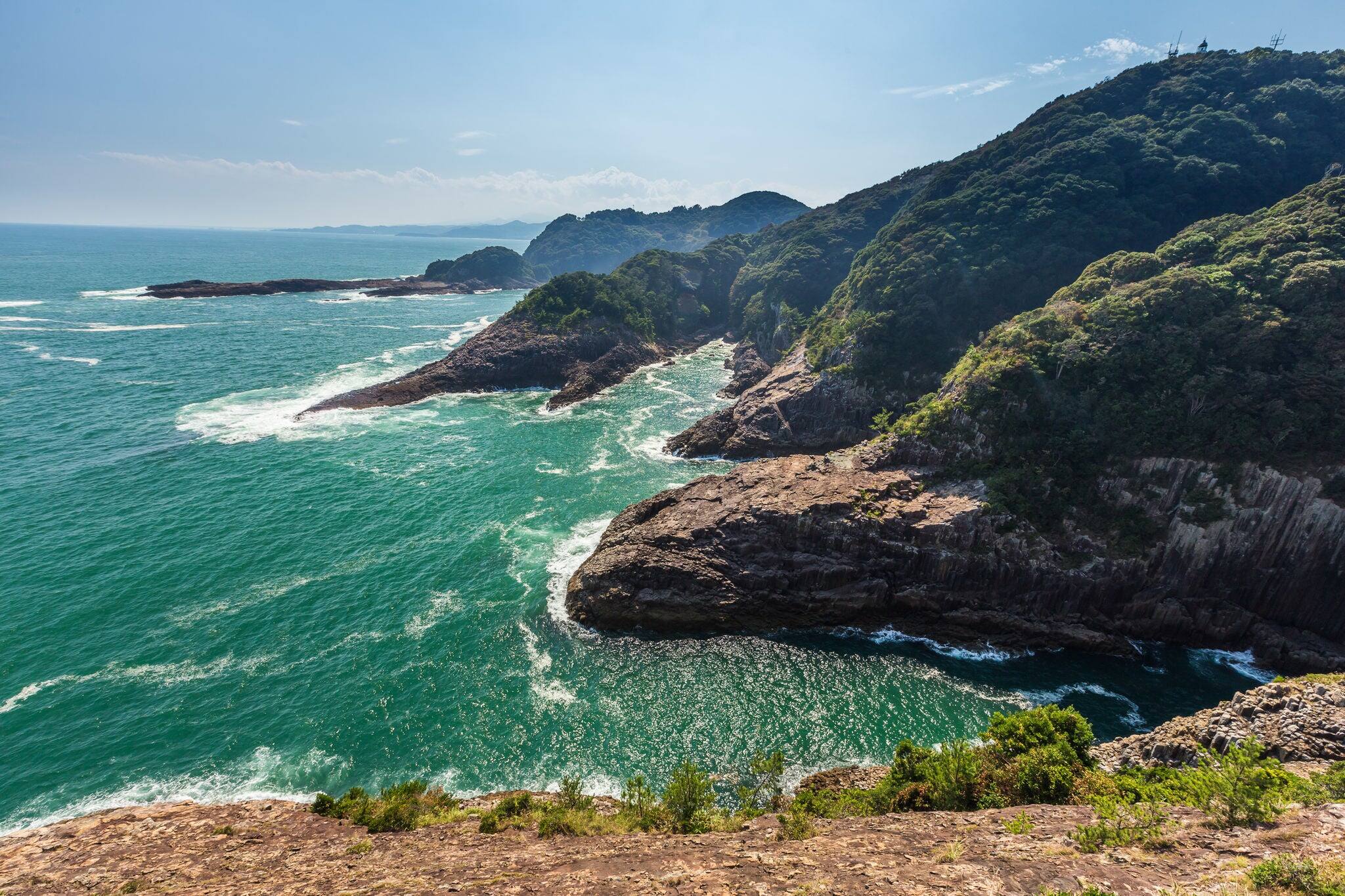 Beautiful coastline of Hyuga cape in Miyazaki, Kyushu