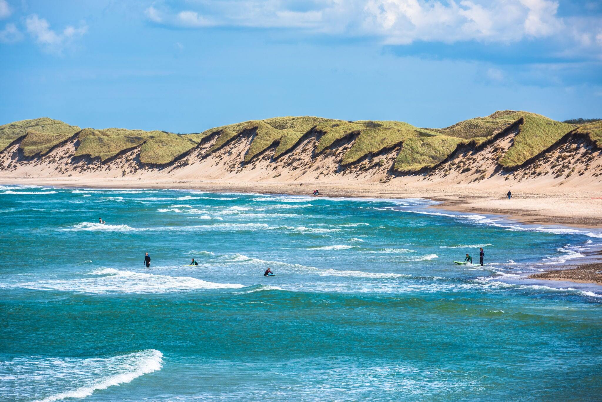 North sea beach, Jutland coast in Denmark