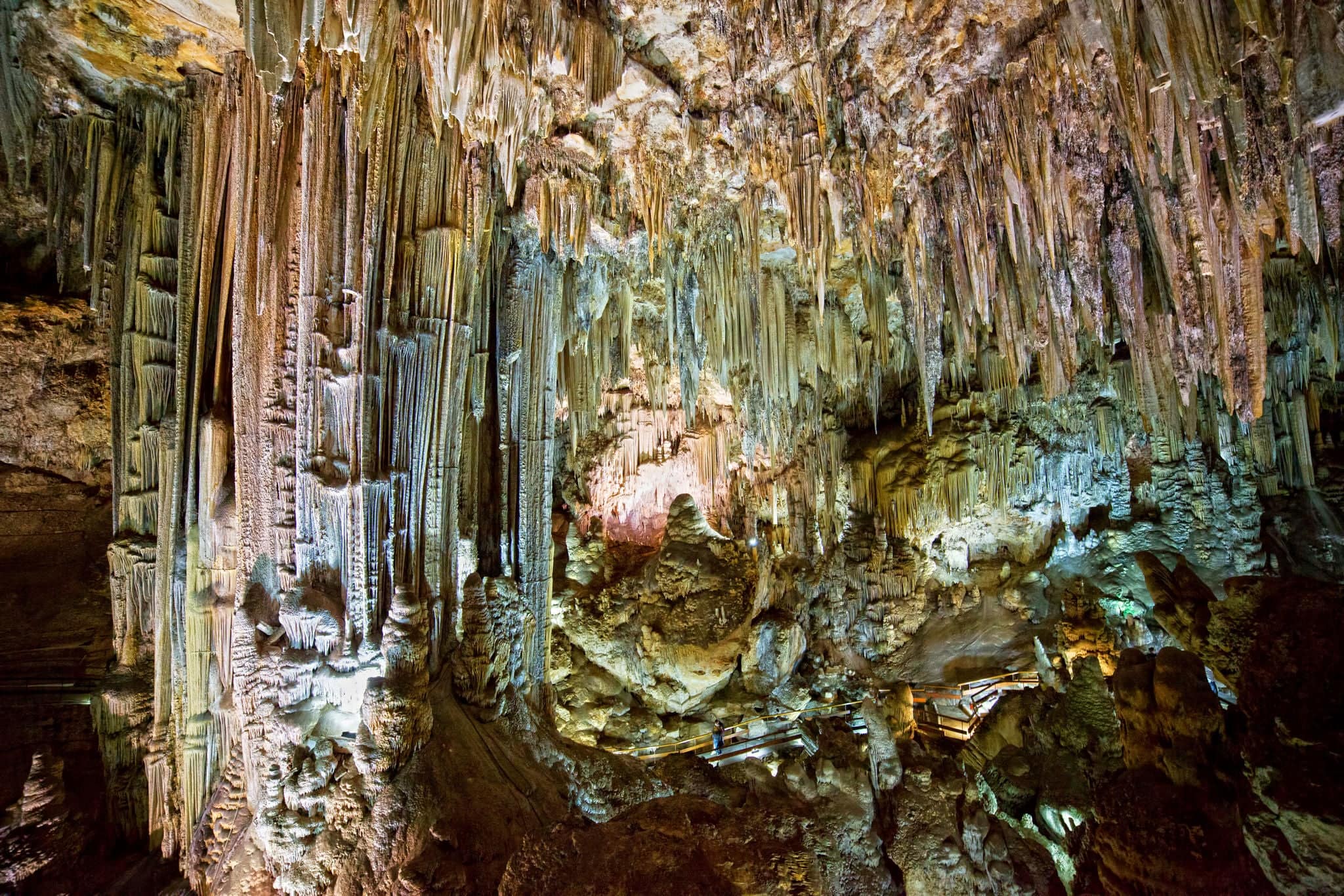 The Nerja Caves (Spanish: Cuevas de Nerja), spectacular nature landmark and one of the top tourist attractions in Spain, located in Nerja, Andalucia region, Malaga province.