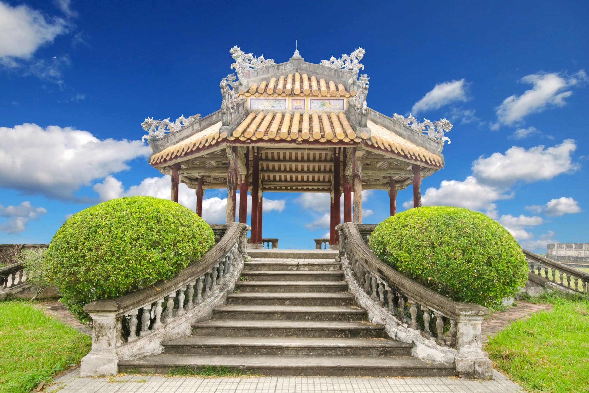 small pavilion in Hue citadel , Vietnam