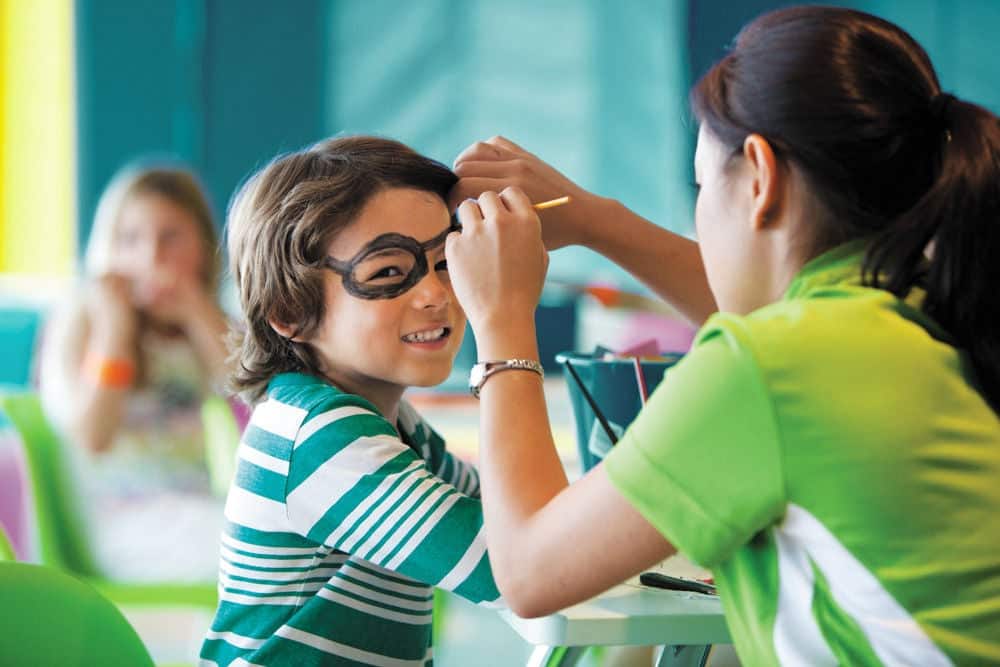 Facepainting on Norwegian Epic.
