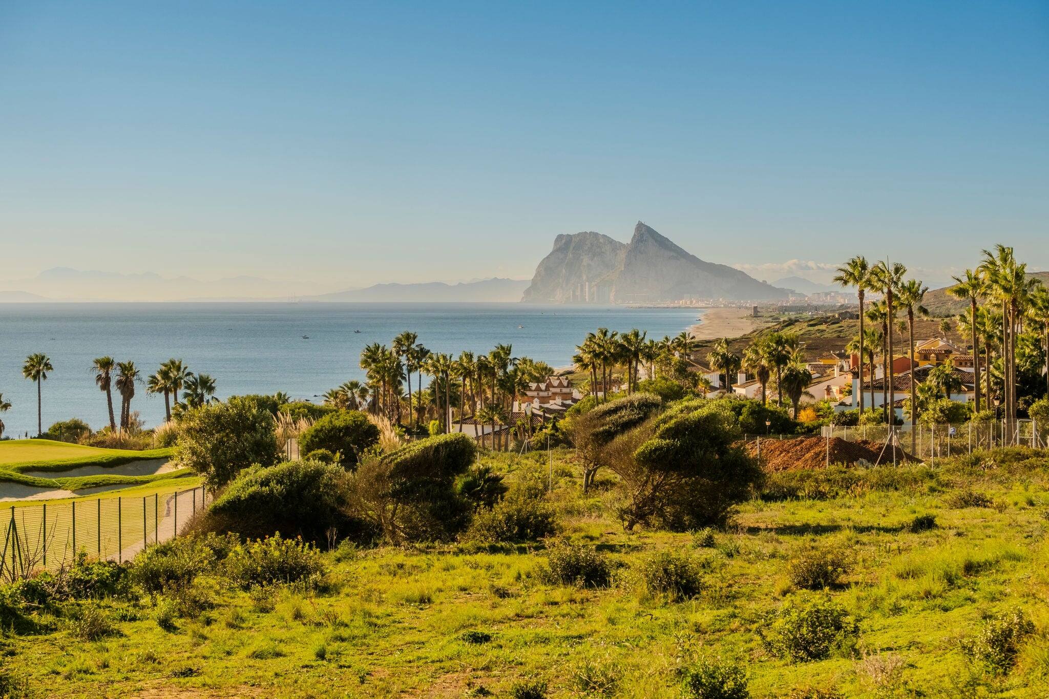 Beautiful Landscape View from Gibraltar in Spain South Coast, UK - Britain