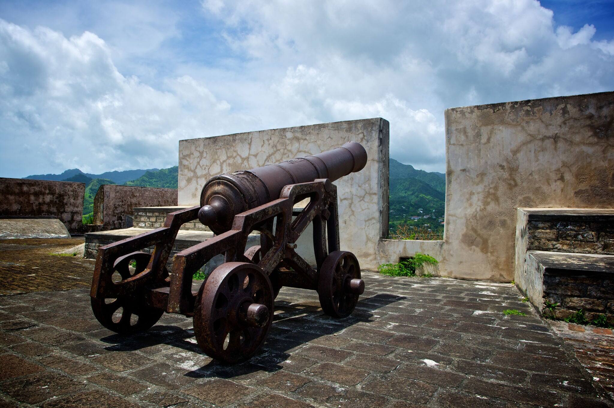 Cañón en Fort Charlotte