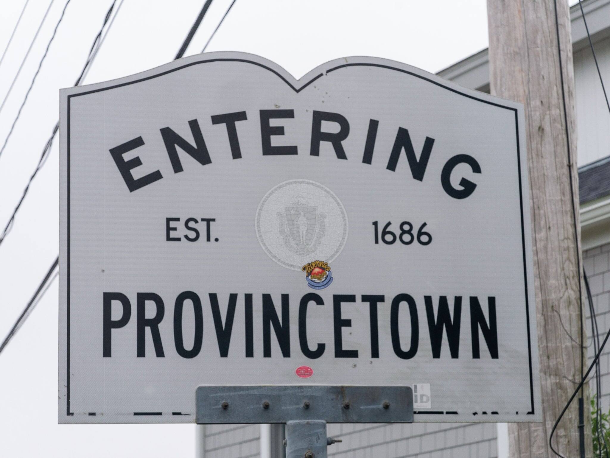 entering Provincetown Massachusetts road sign