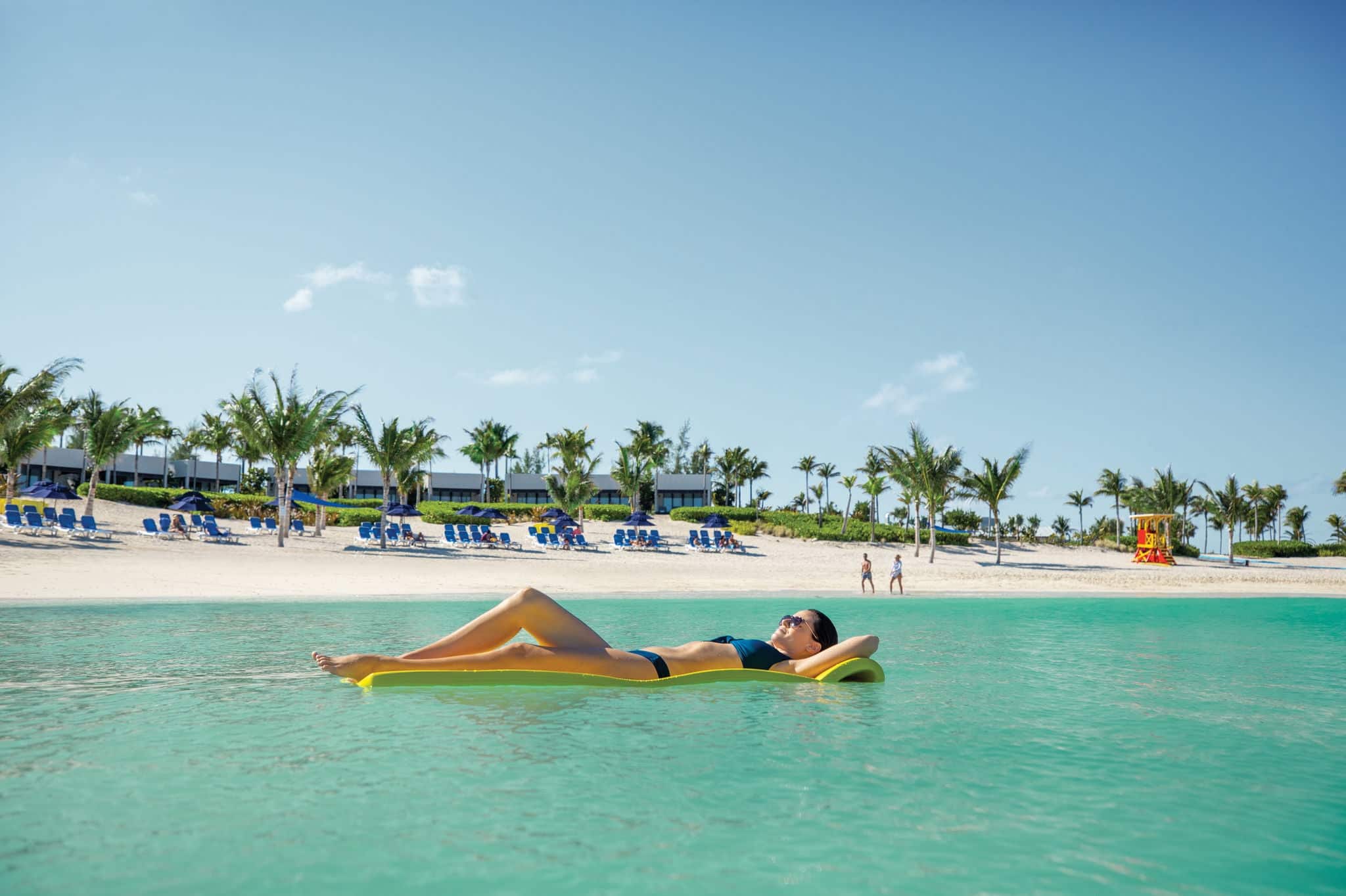 Floating in Great Stirrup Cay.