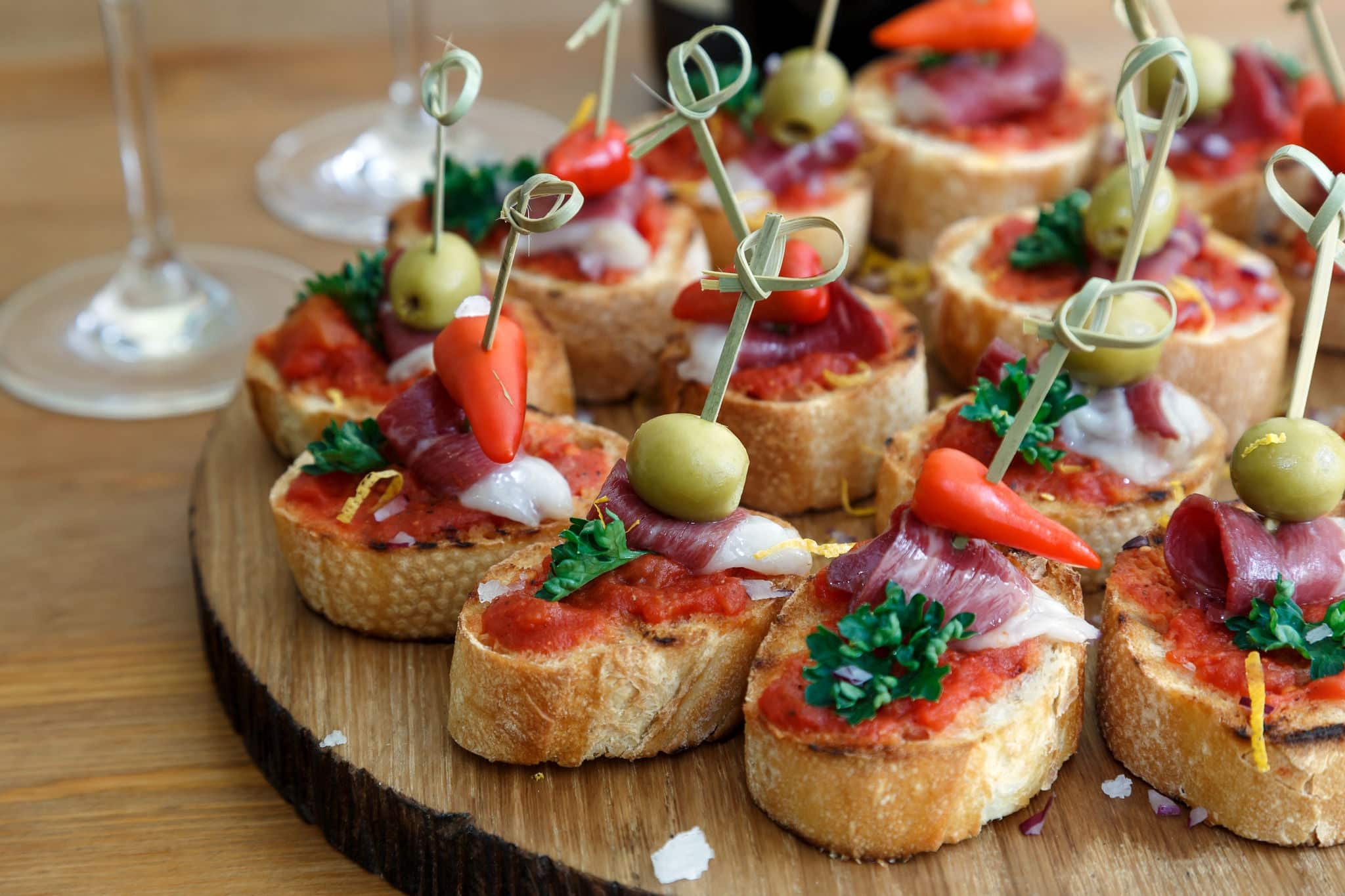 pintxos, tapas, spanish canapes party finger food