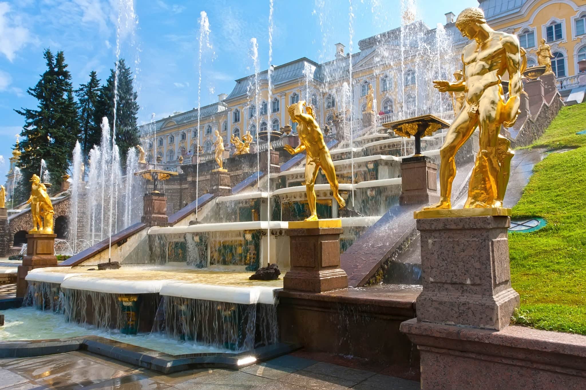 Fountains in Petrodvorets Peterhof, Saint Petersburg, Russia