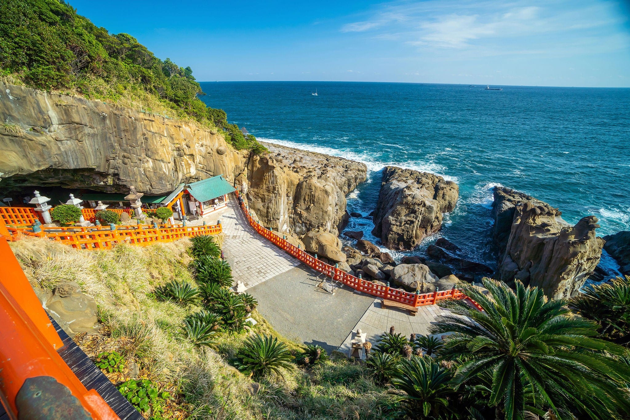 Udo Shrine, located on the Nichinan Coast south of Miyazaki City, Japan
