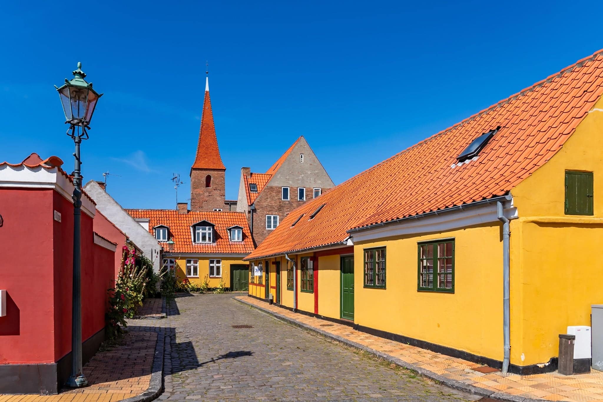 views around Ronne town on the island of Bornholm