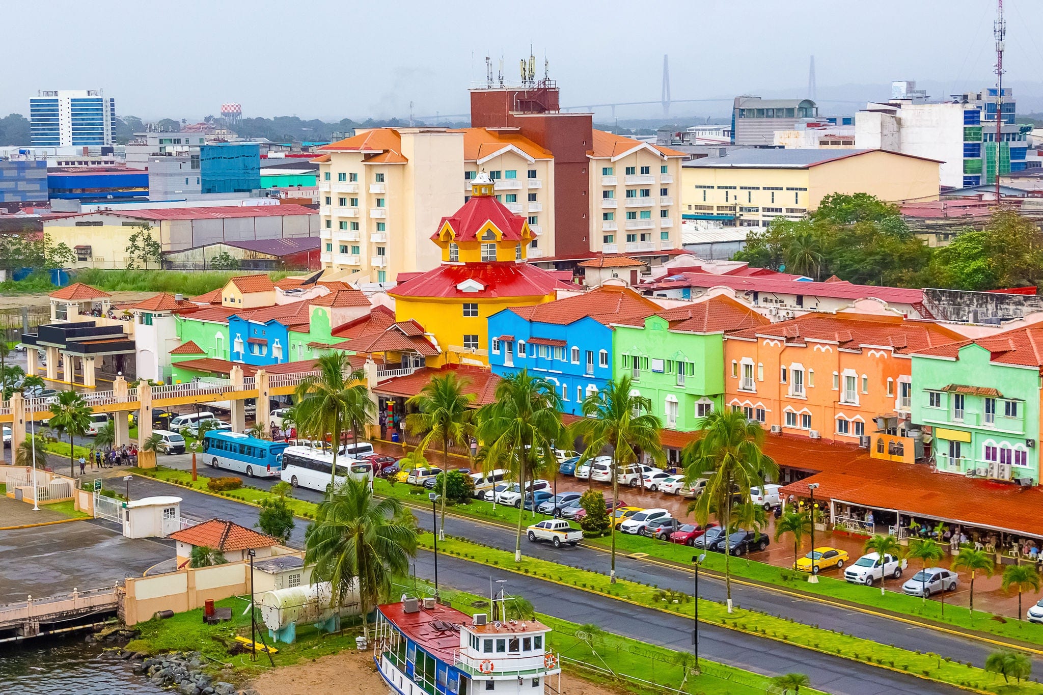 Colon is a sea port on the Caribbean Sea coast of Panama. The city lies near the Caribbean Sea entrance to the Panama Canal.