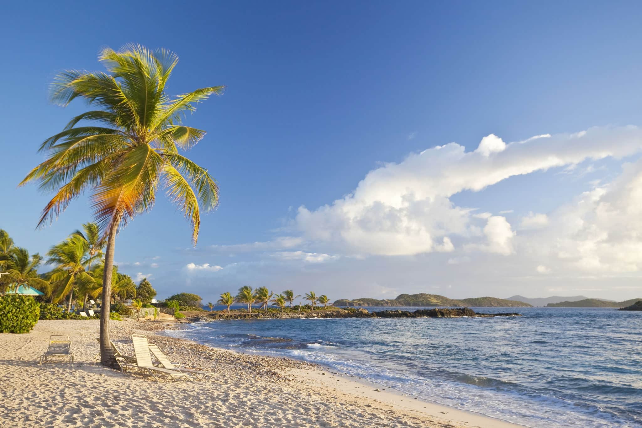 Morning at Sapphire Beach on St. Thomas in US Virgin Islands