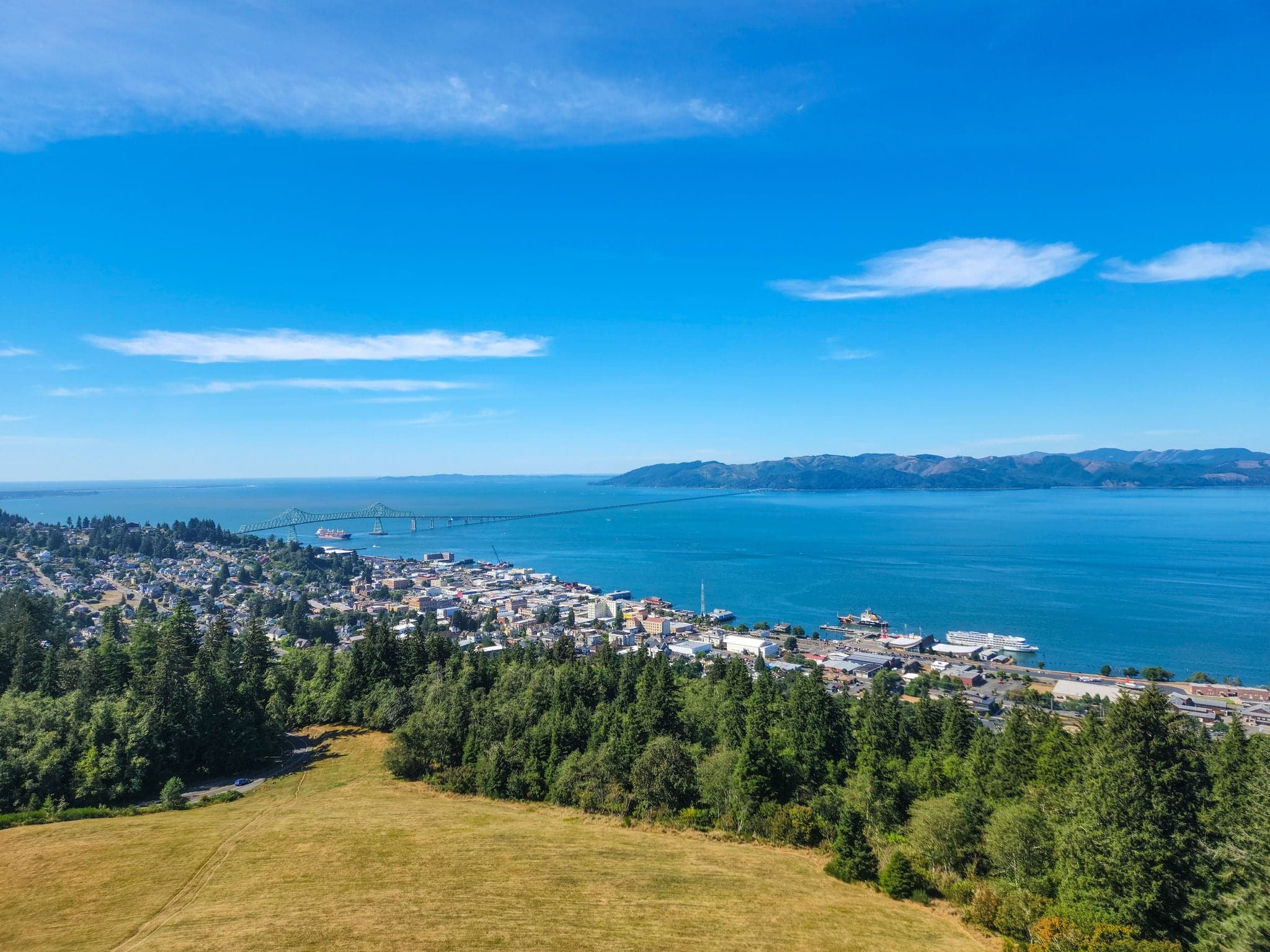 Astoria is a port city and the seat of Clatsop County, Oregon, United States. Founded in 1811, Astoria is the oldest city in Oregon and was the first American settlement west of the Rocky Mountains.