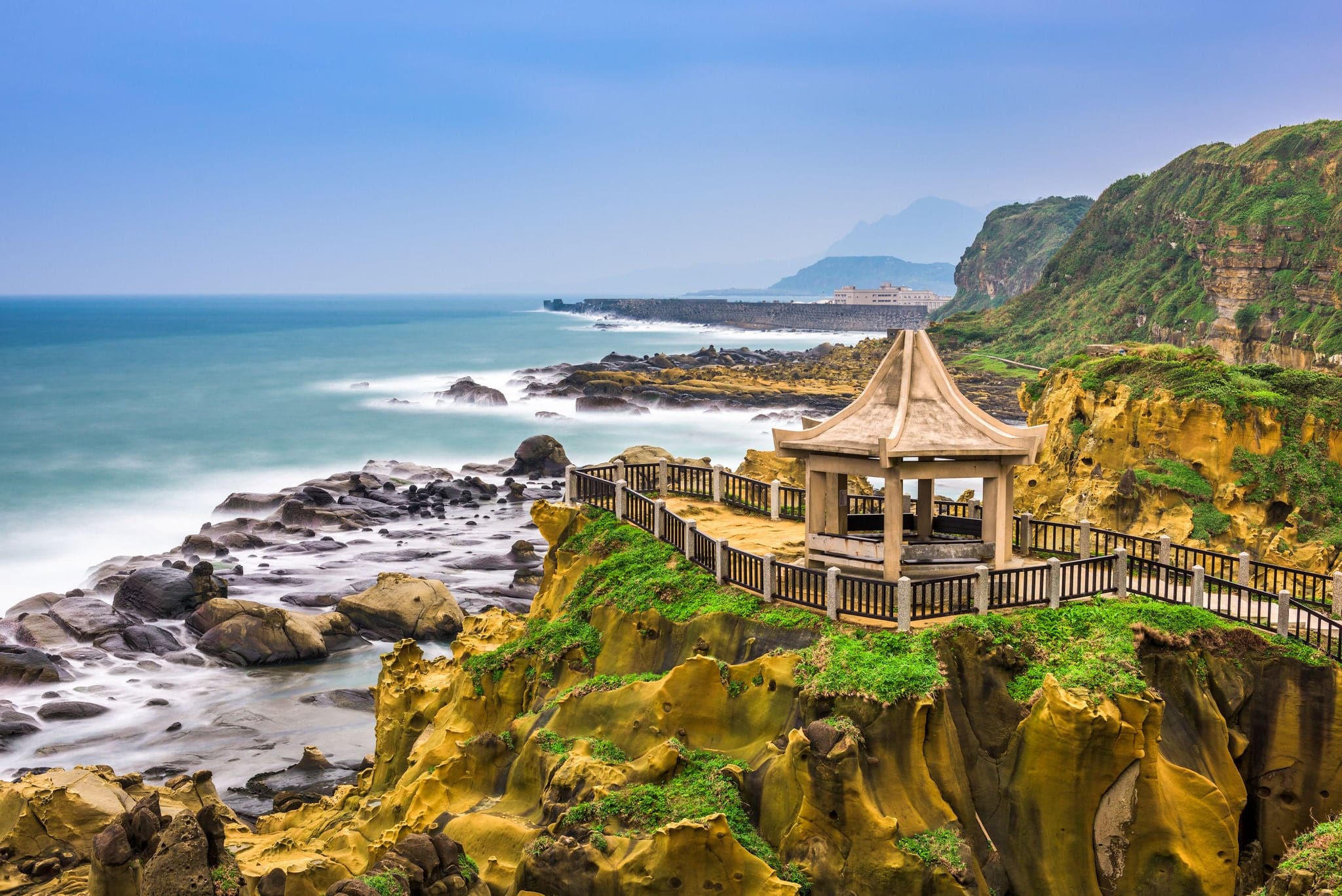 Keelung, Taiwan at Heping Island coast.