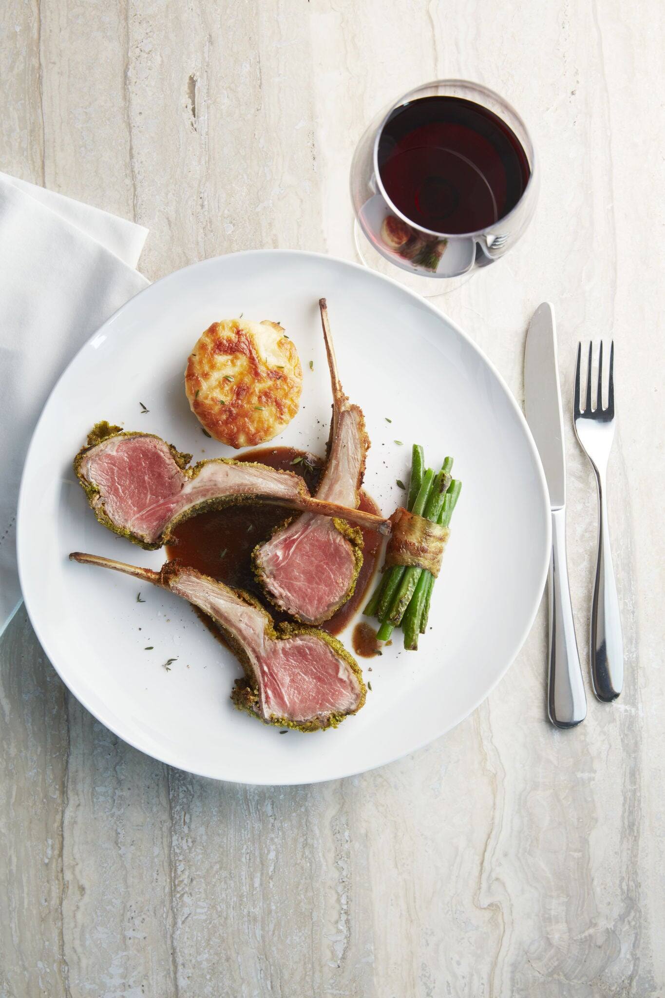 NCL Jewel Dining Food Lamb Chops Le Bistro