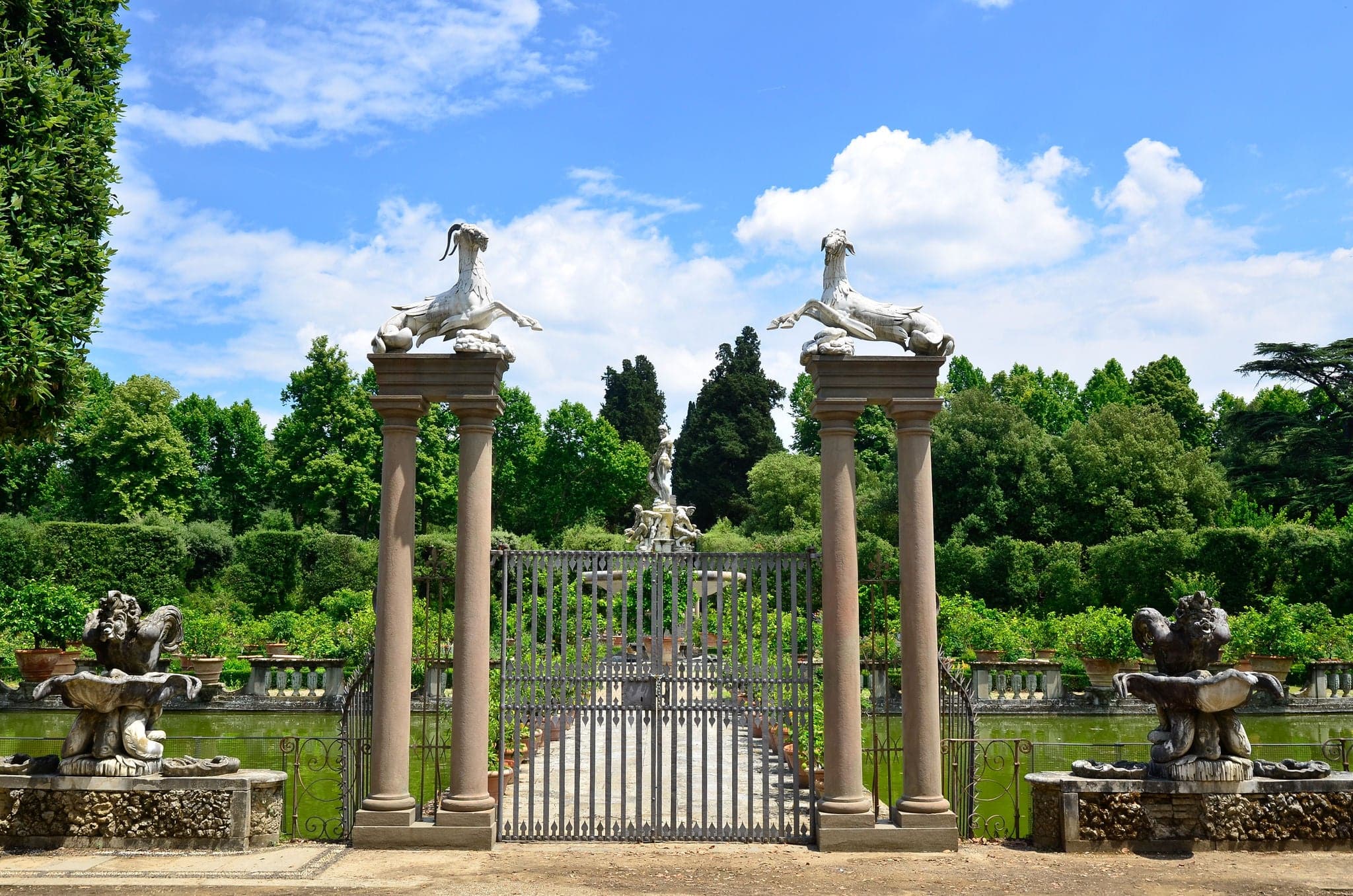 Entrance to the garden of Boboli Florence, Tuscany Italy