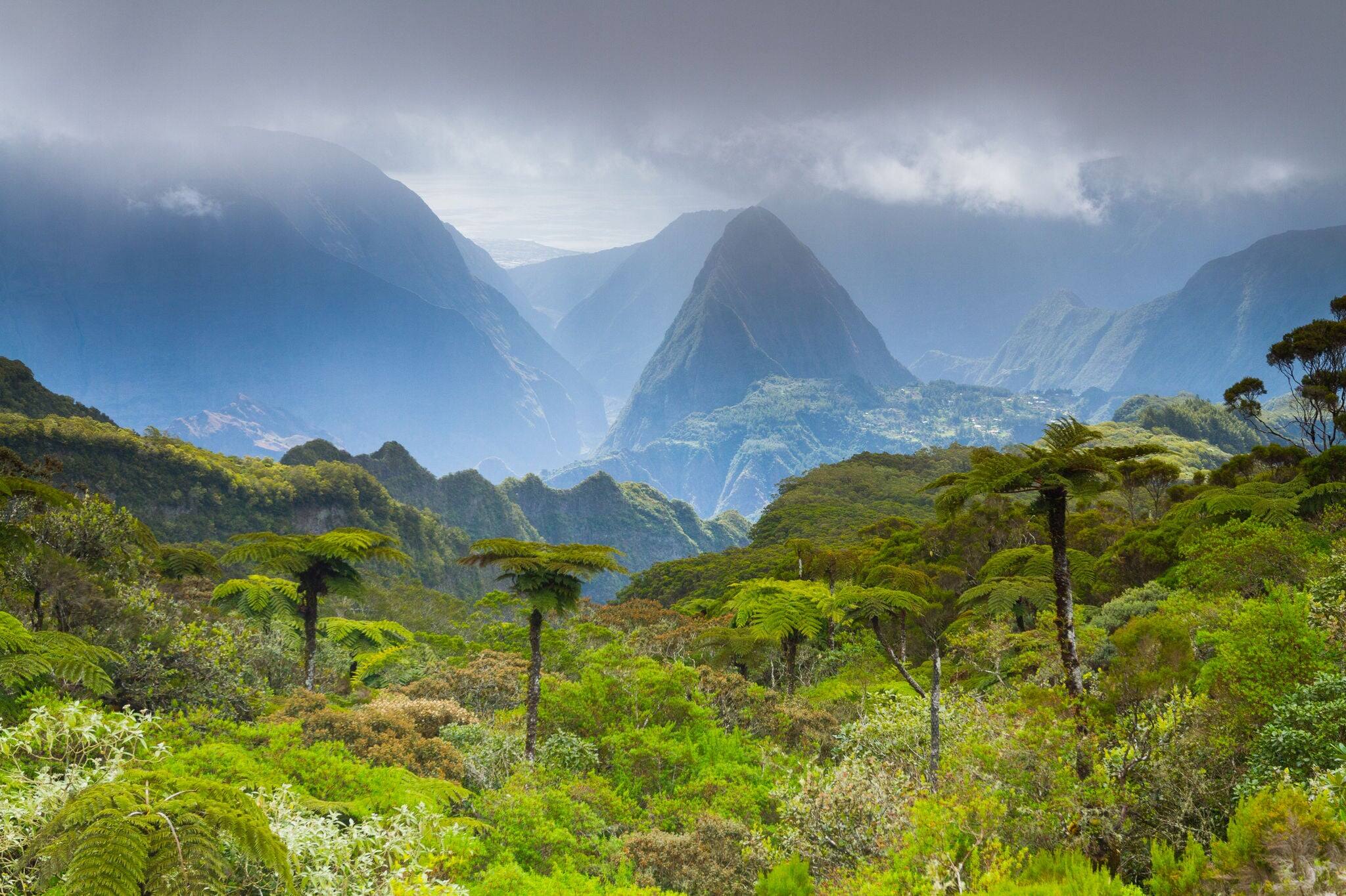National Park Reunion Island in Indian Ocean