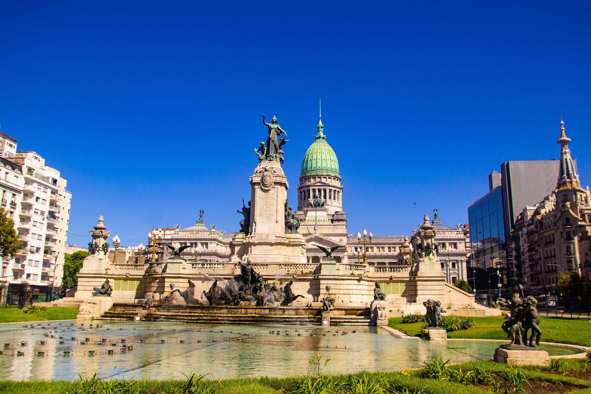 Buenos Aires beautiful city views, streets, buildings and architecture Argentina