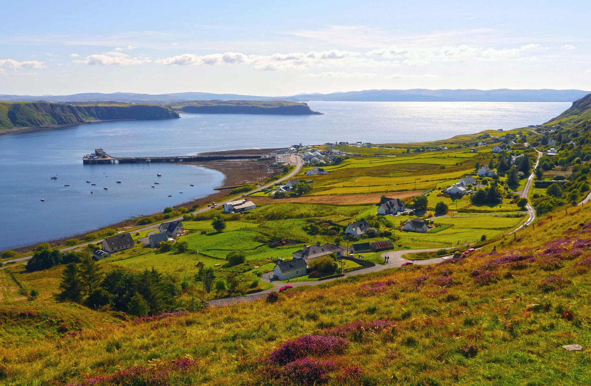 Scottish landscapes: Uig at Inner Hebrides, Isle of Skye, Scotland, UK
