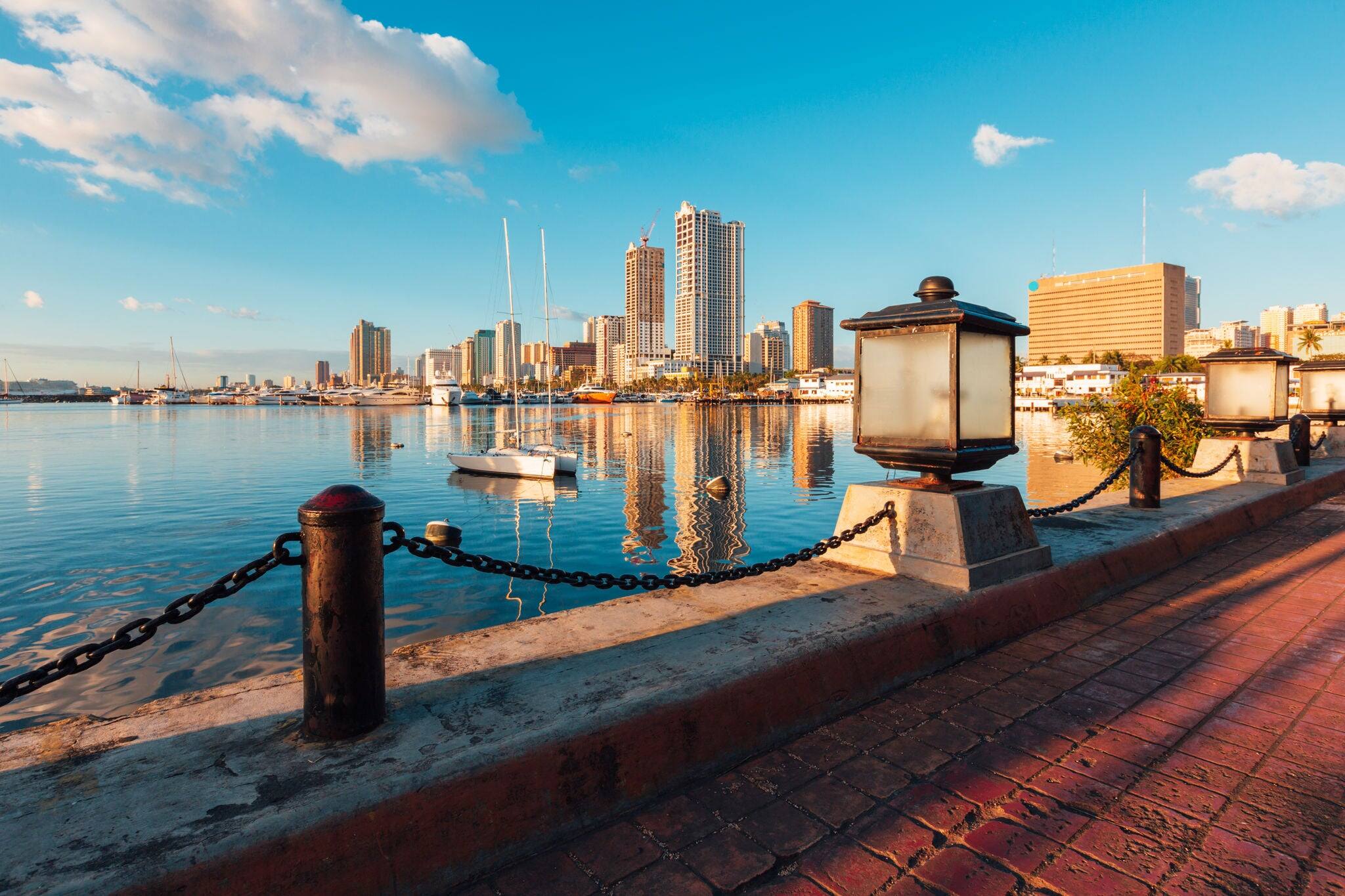 Skyline of Manila City and Manila Bay