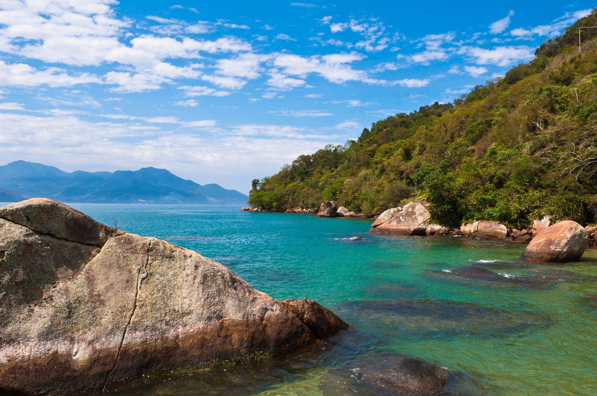 Tropical Coast of Ilha Grande Island, Rio de Janeiro State, Brazil
