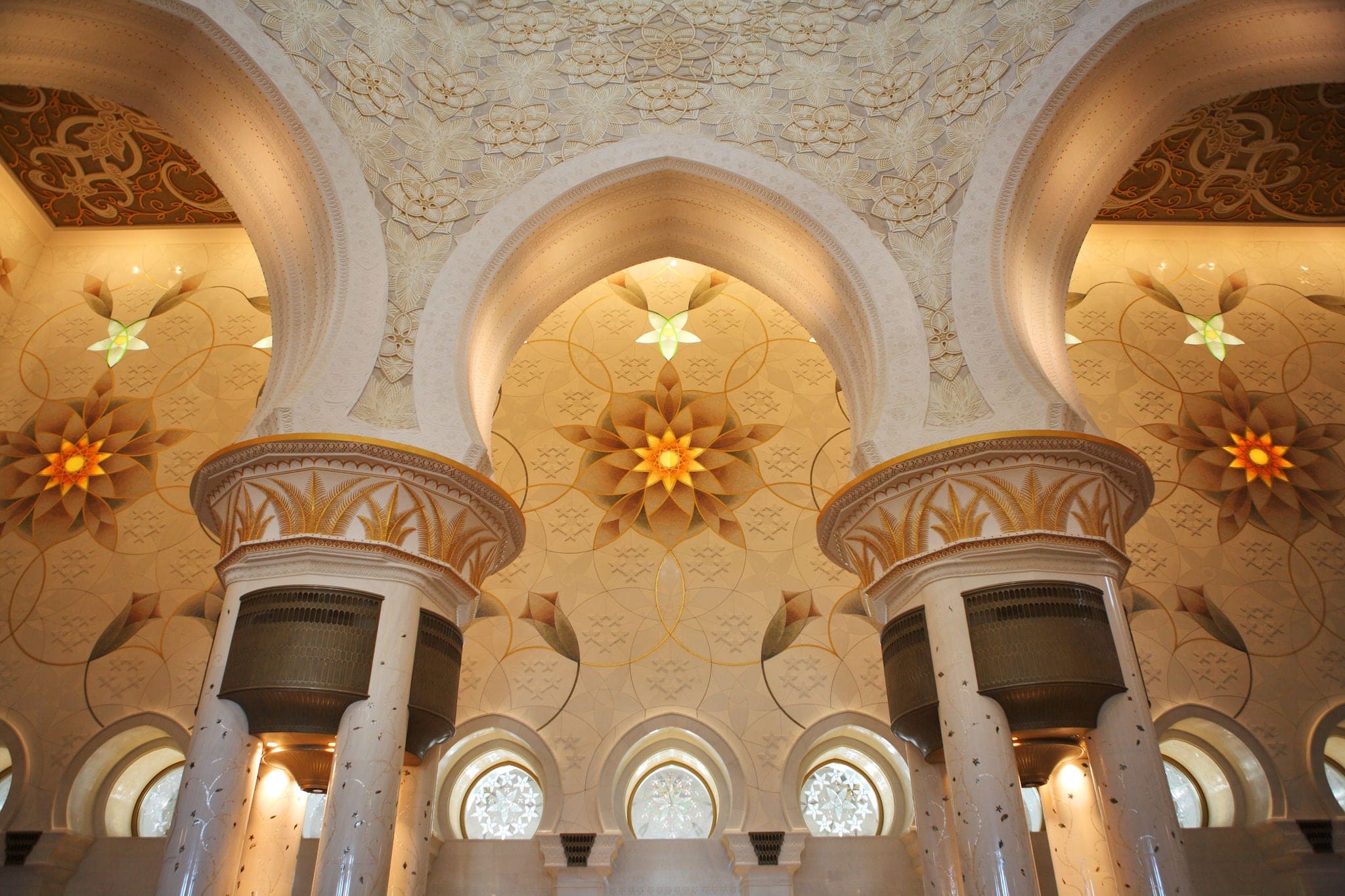 Decoration of Sheikh Zayed Mosque. Abu Dhabi, United Arab Emirates