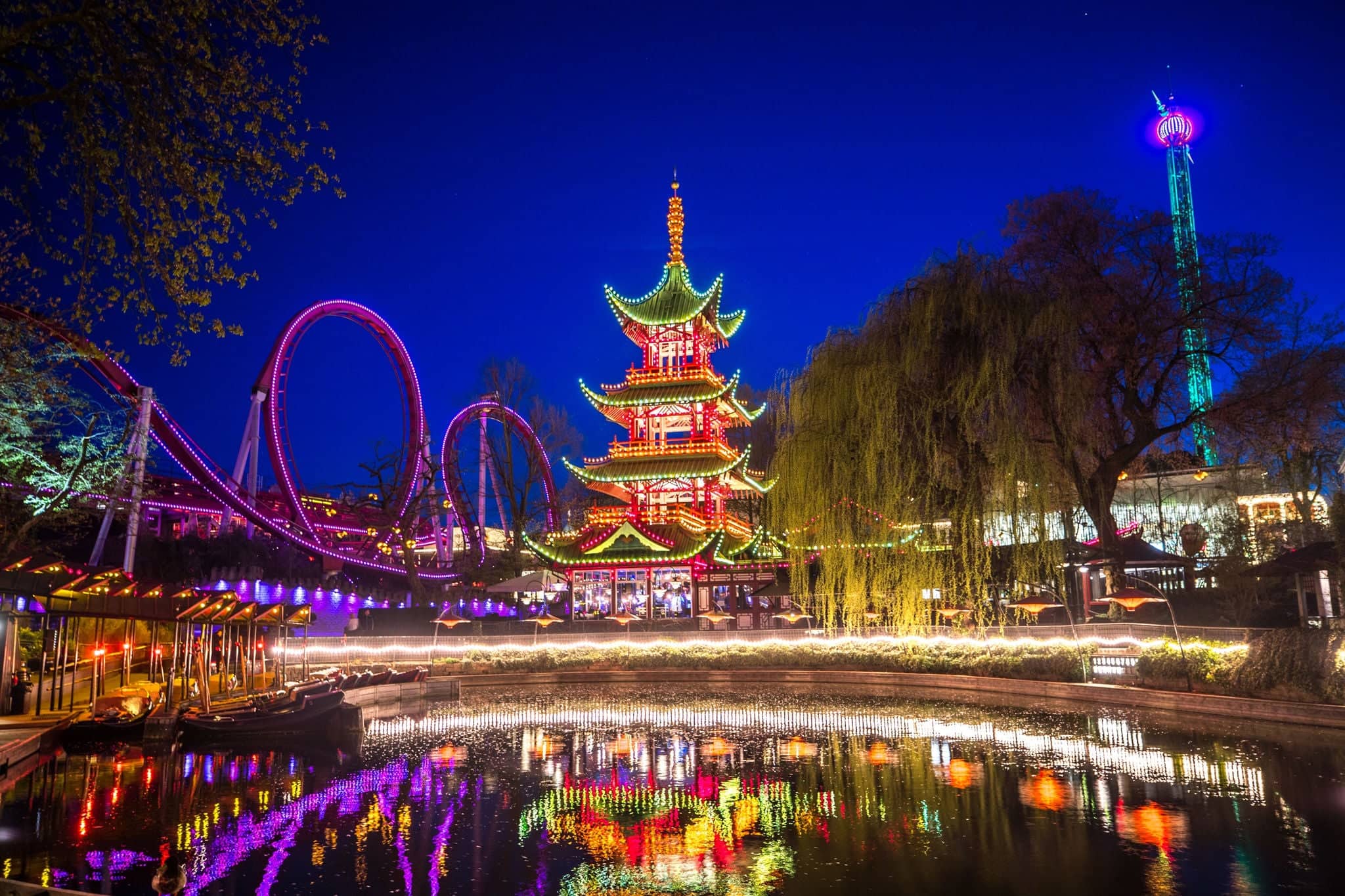 Tivoli Gardens in Copenhagen, Denmark