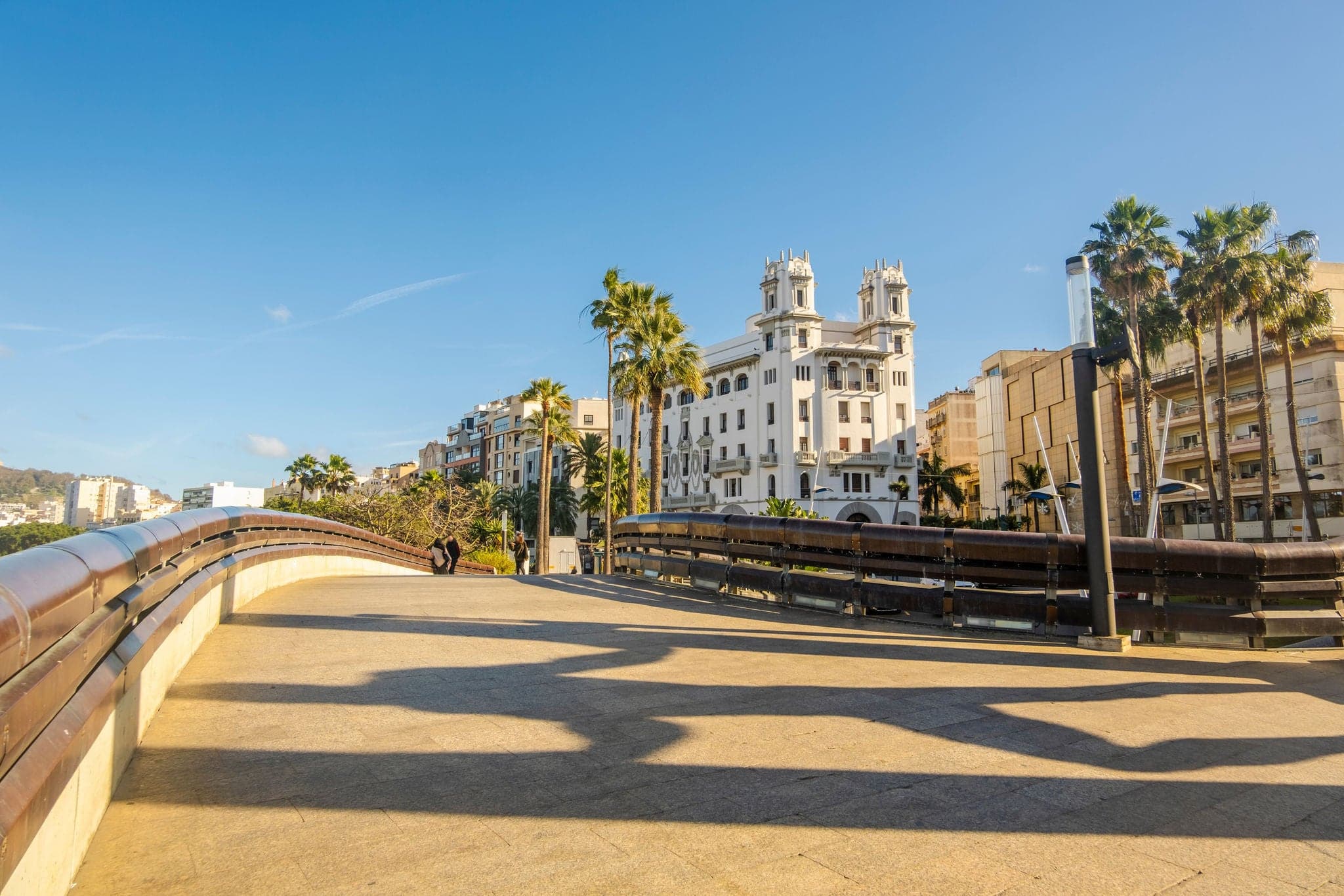Beautiful street view of Ceuta, Spain