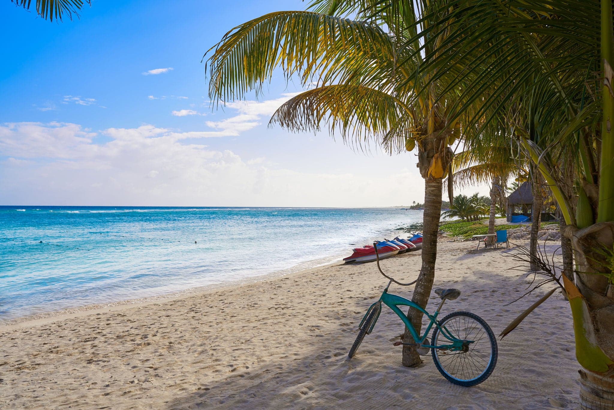 Mahahual Caribbean beach in Costa Maya of Mayan Mexico