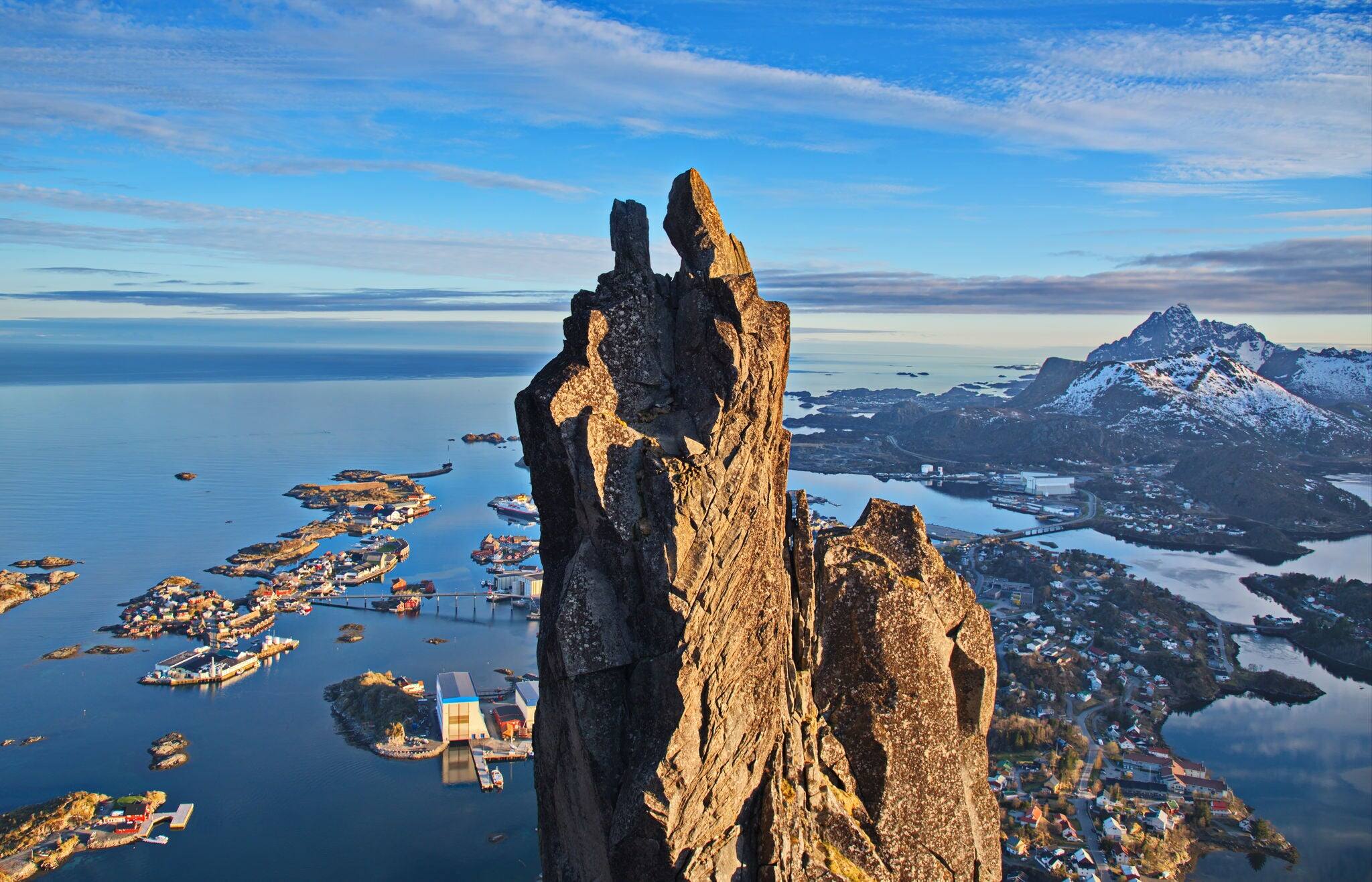 The goat's horns in Svolvaer, Norway.