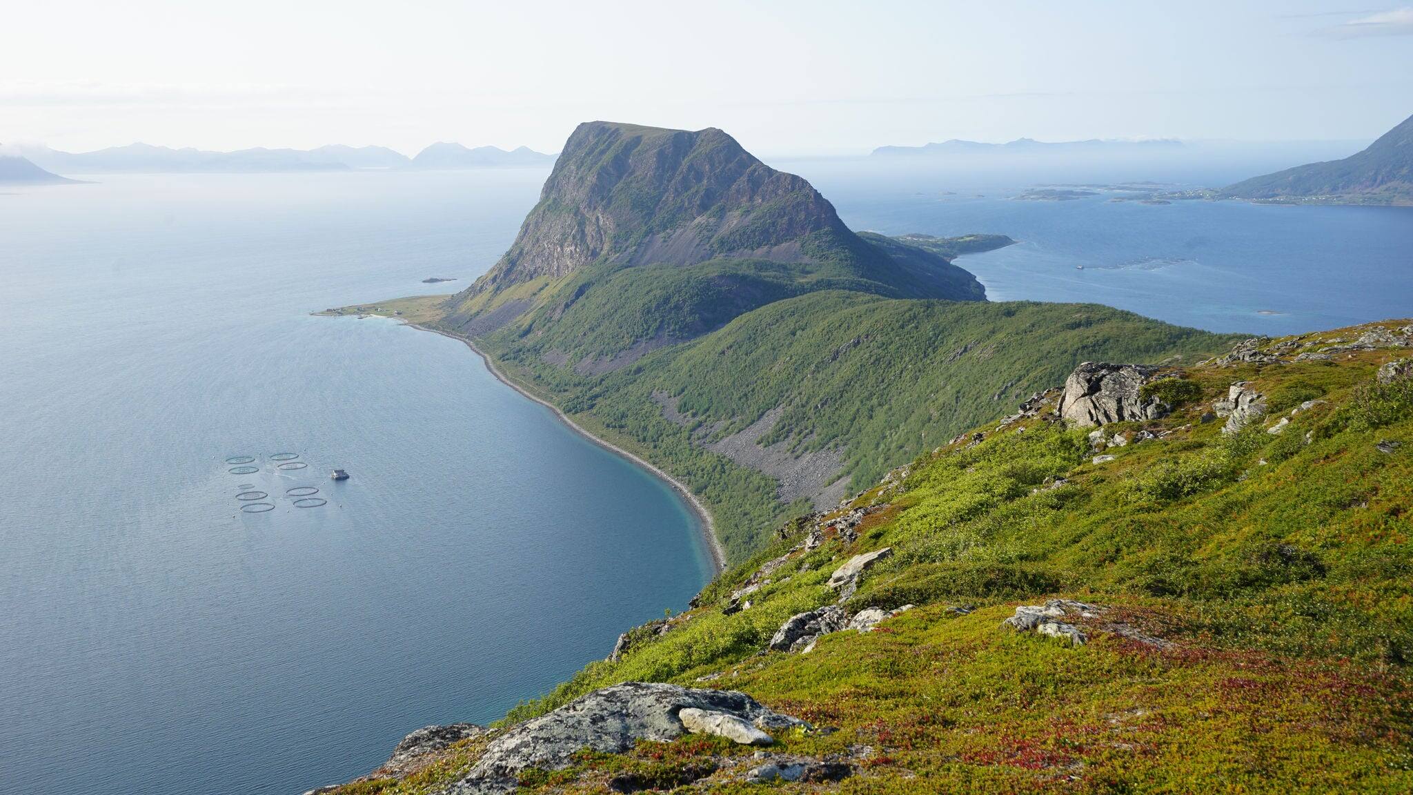 the beautiful landscape in the nothern lofoten. this place is called Keipen in Norway