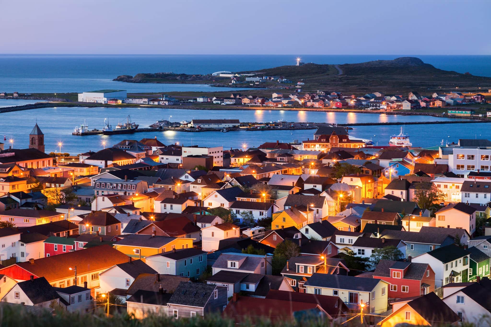 Saint Pierre panorama. Saint Pierre, Saint Pierre and Miquelon.