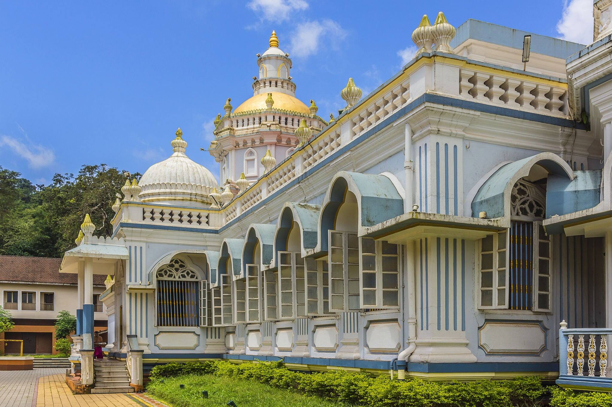 Shri Mangeshi temple (1890) located at Mangeshi Village in Priol, Ponda taluk, Goa. This temple - one of the largest, most enchanting and most frequently visited temples in Goa.