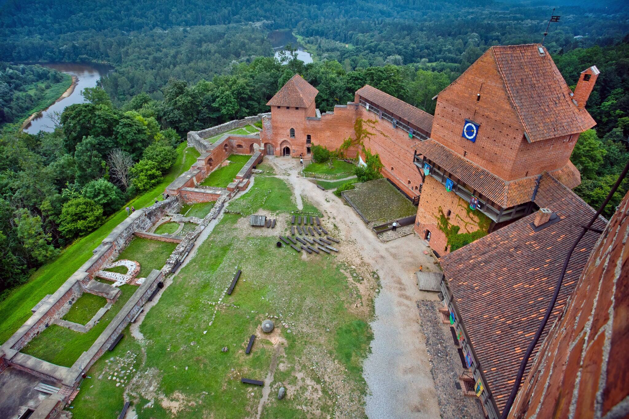 Turaida Castle with Gauja river in background, Latvia