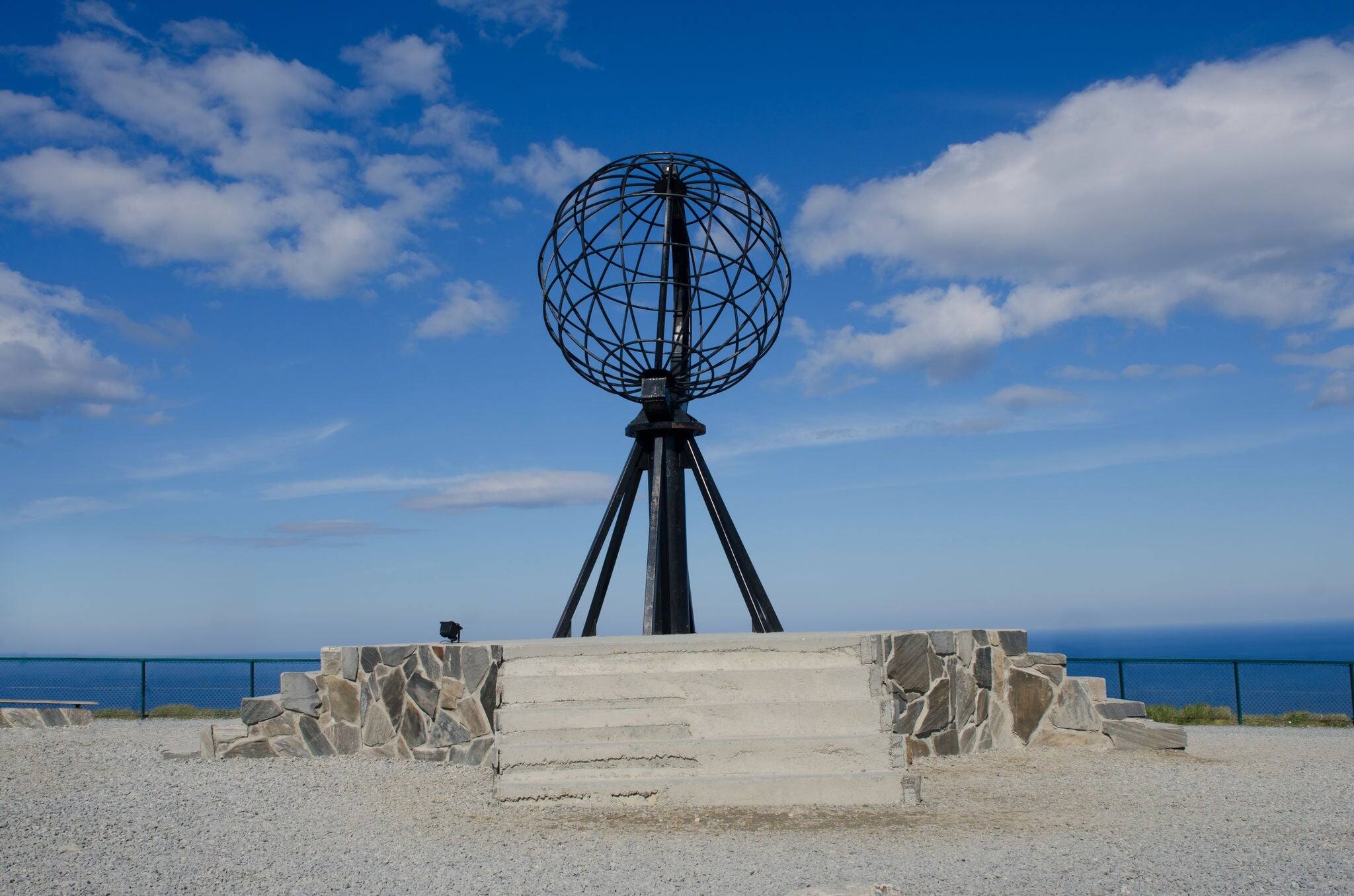 Symbolic globe at the North Cape/ Nordkapp, Norway