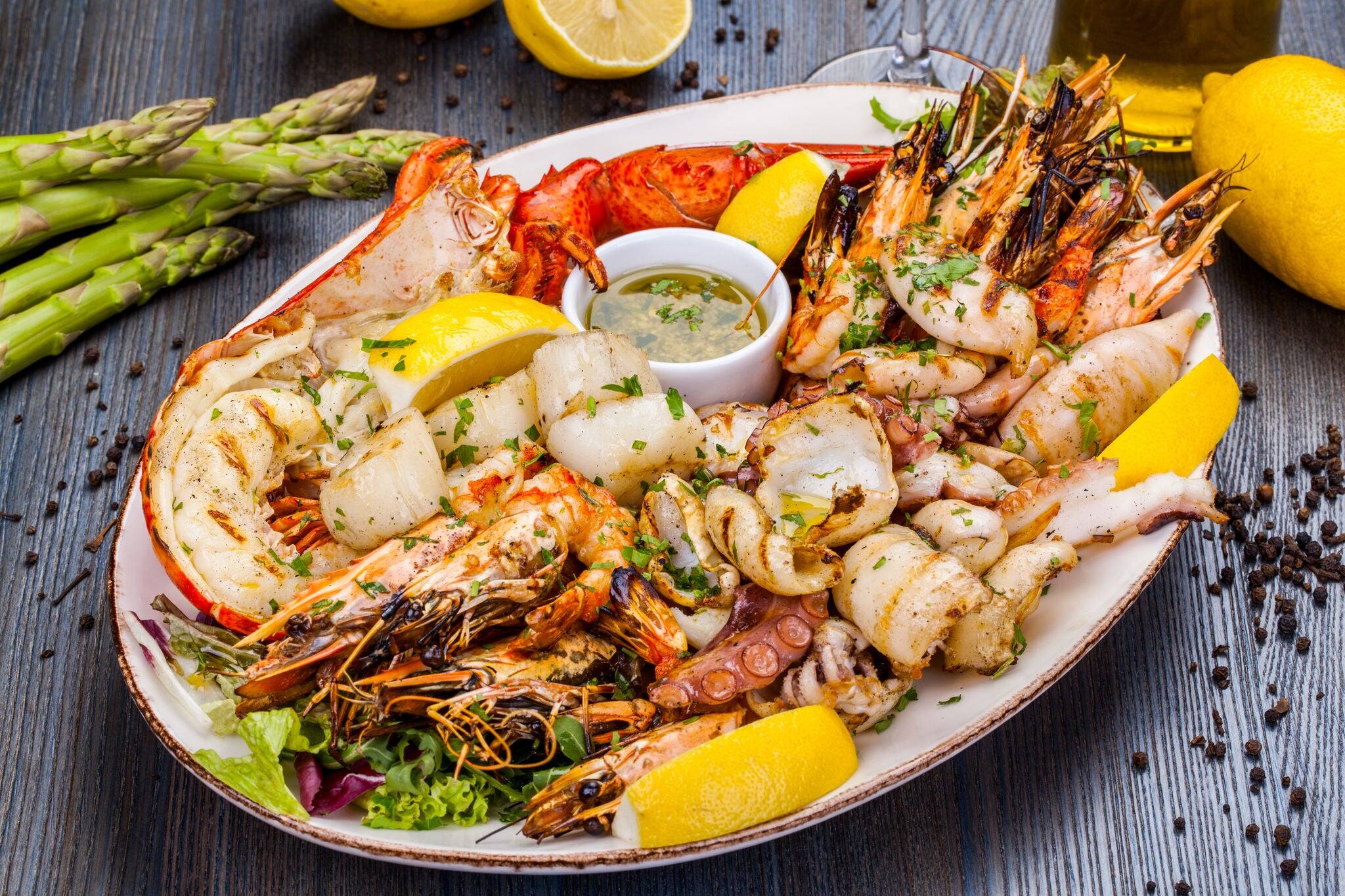 Seafood platter