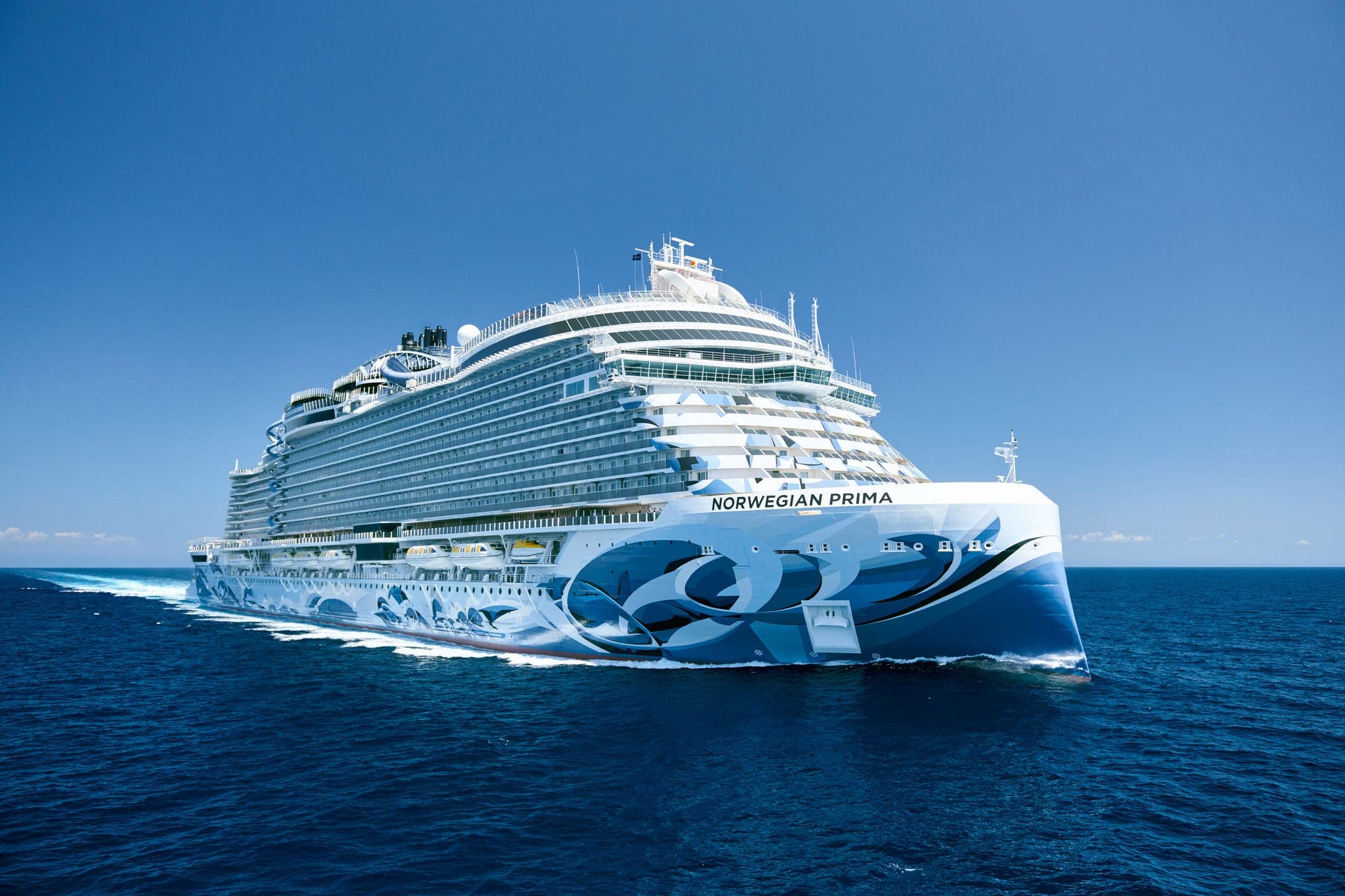 NCL Prima Aerial Open Ocean