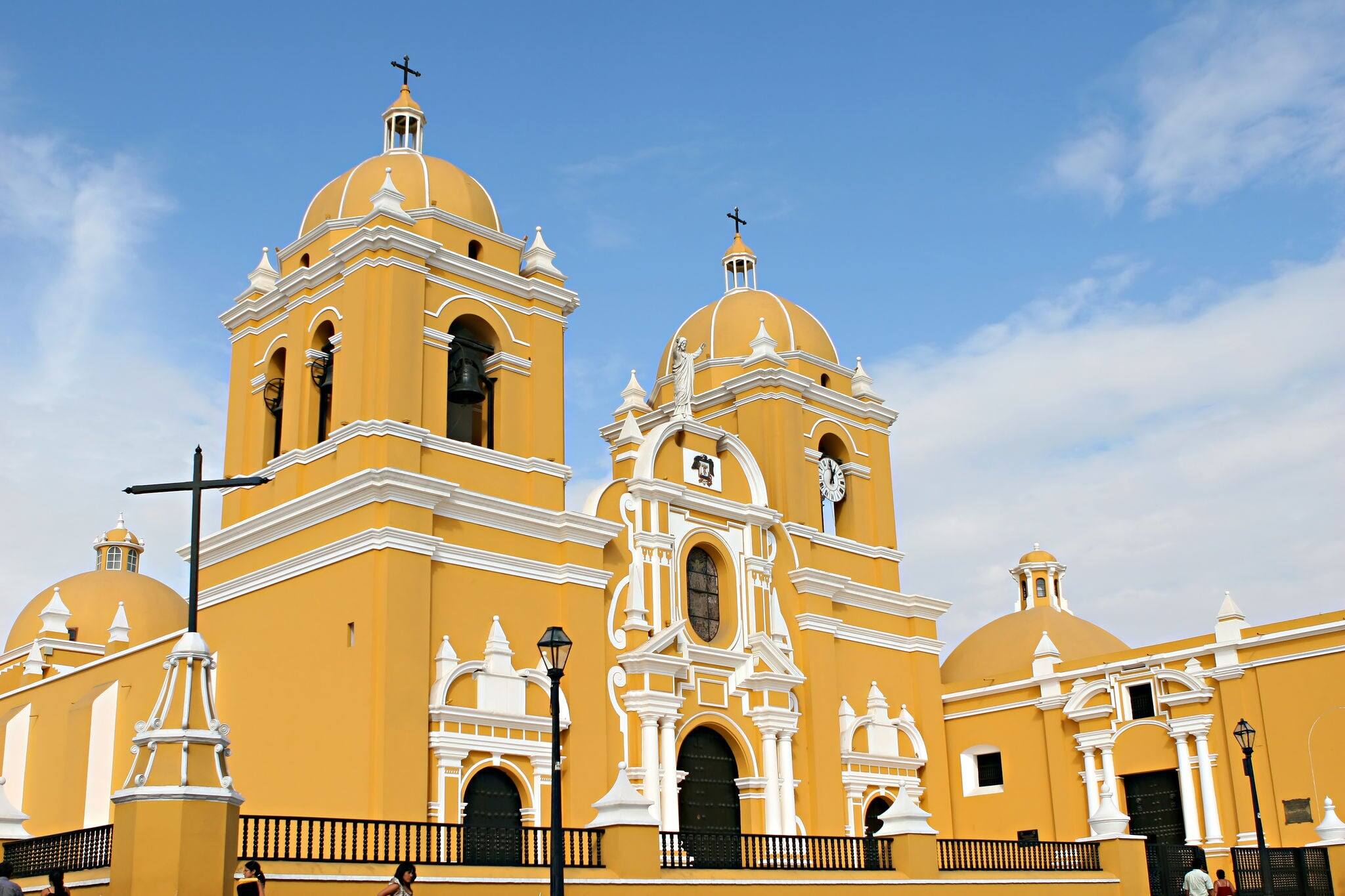 A beautiful spanish colonial church in Trujillo, Peru