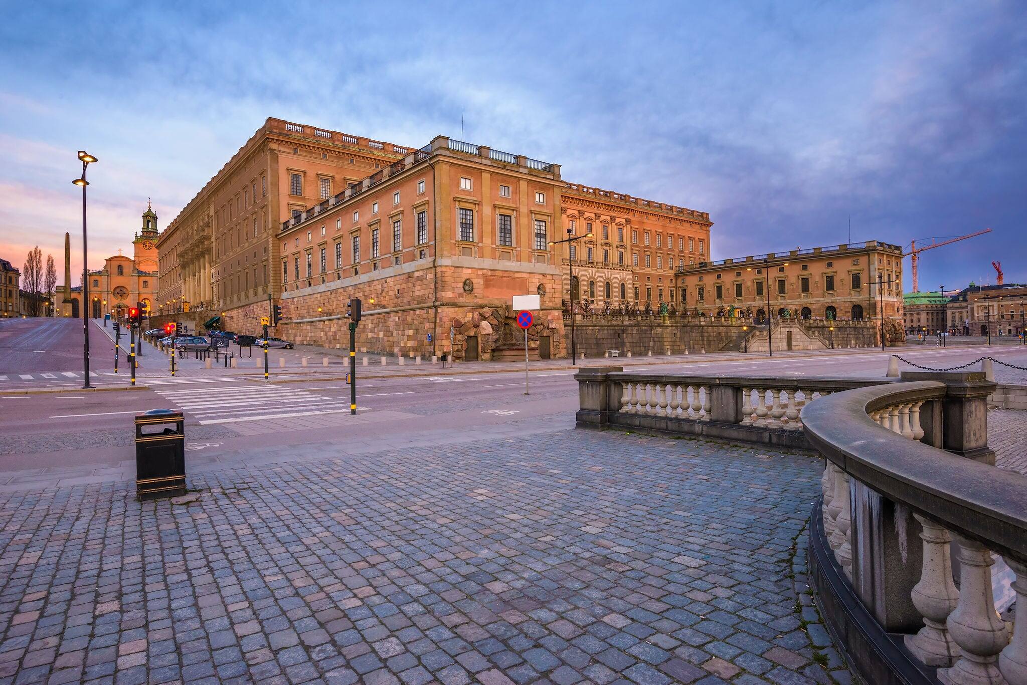 The Royal Palace in Stockholm, Sweden at dawn
