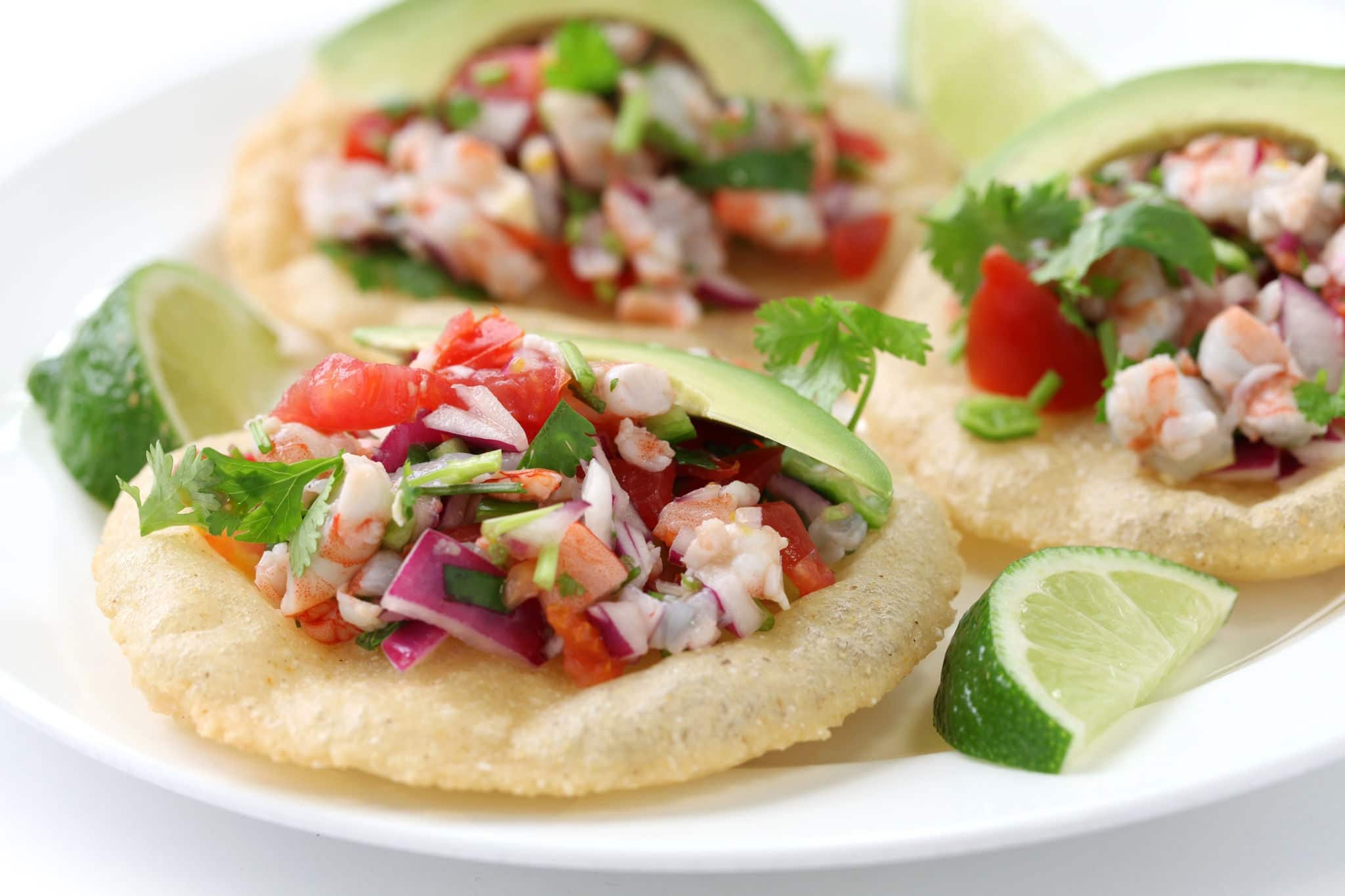 tostadas de ceviche, mexican food