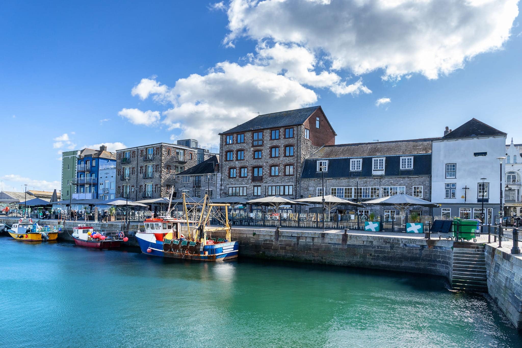 Barbican Marina in Plymouth Devon in England