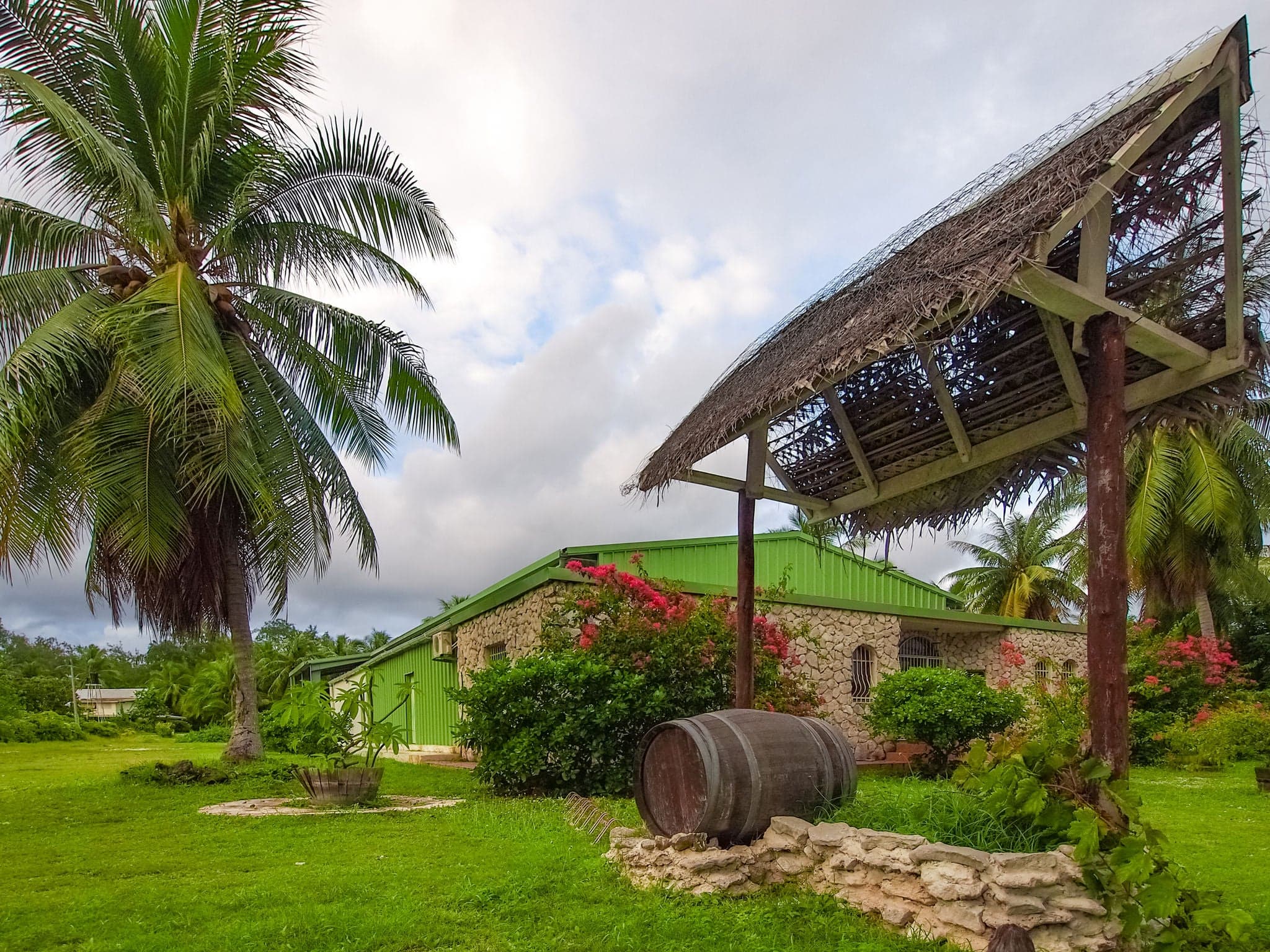 Wine sales store in a tropical remote island (Rangiroa, Tuamotu Islands, French Polynesia in 2012)