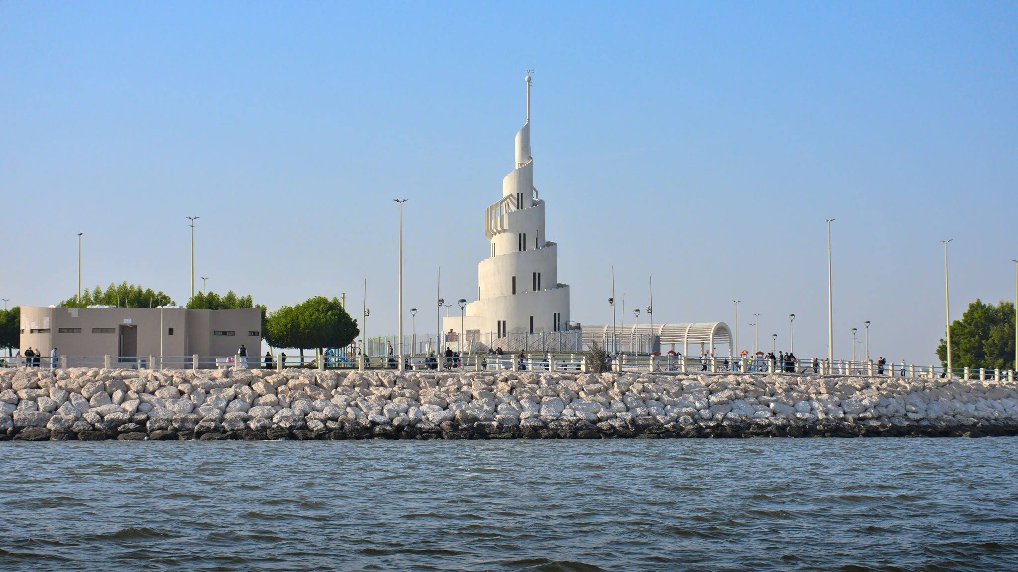 Coral island ( Murjan Island ). An artificial island featuring a park with covered picnic areas, ferry-boat rides  a playground.