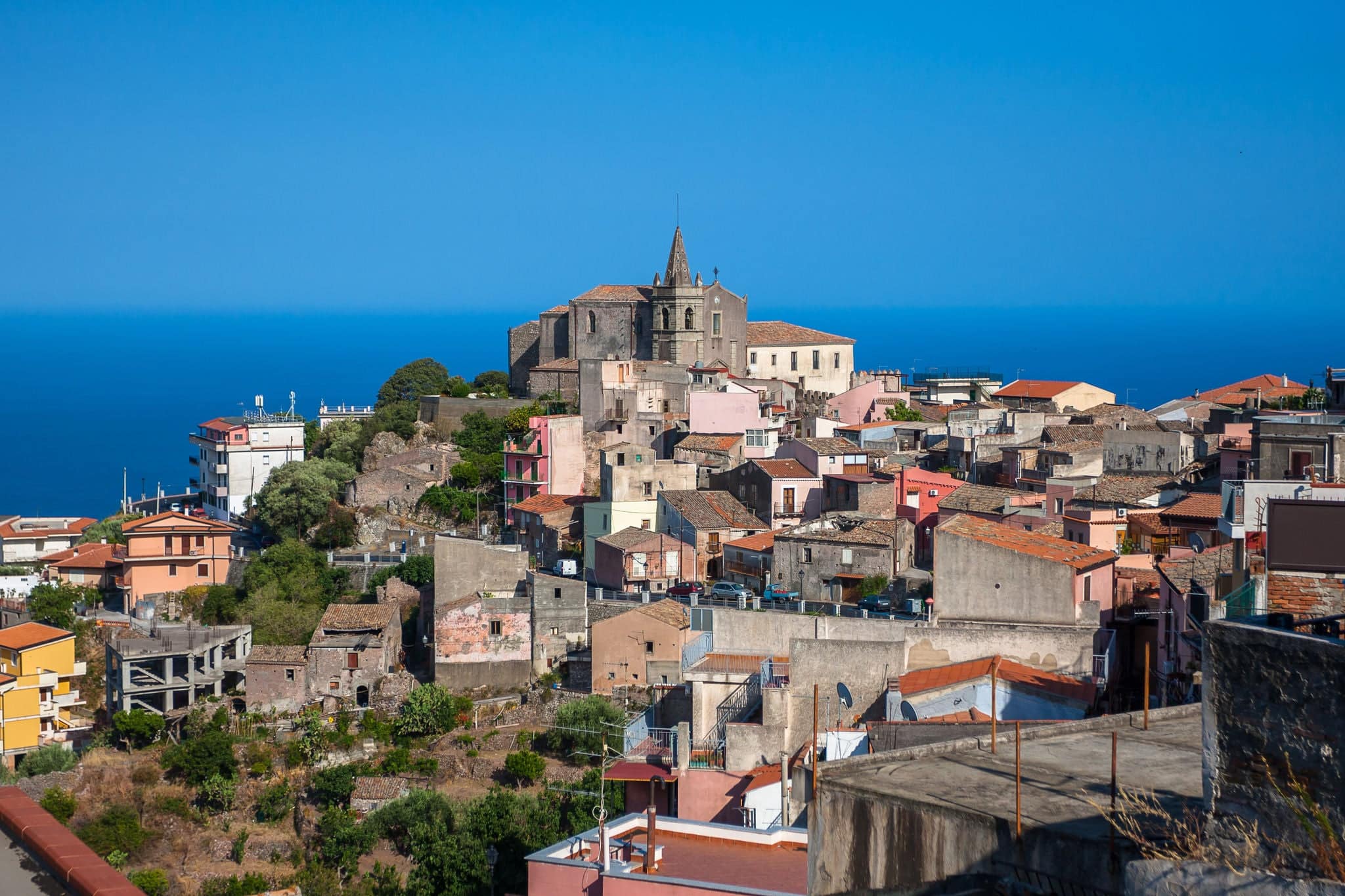 Forza d'Agro - Sicilian historical city on the rock over Ionian sea. Italy