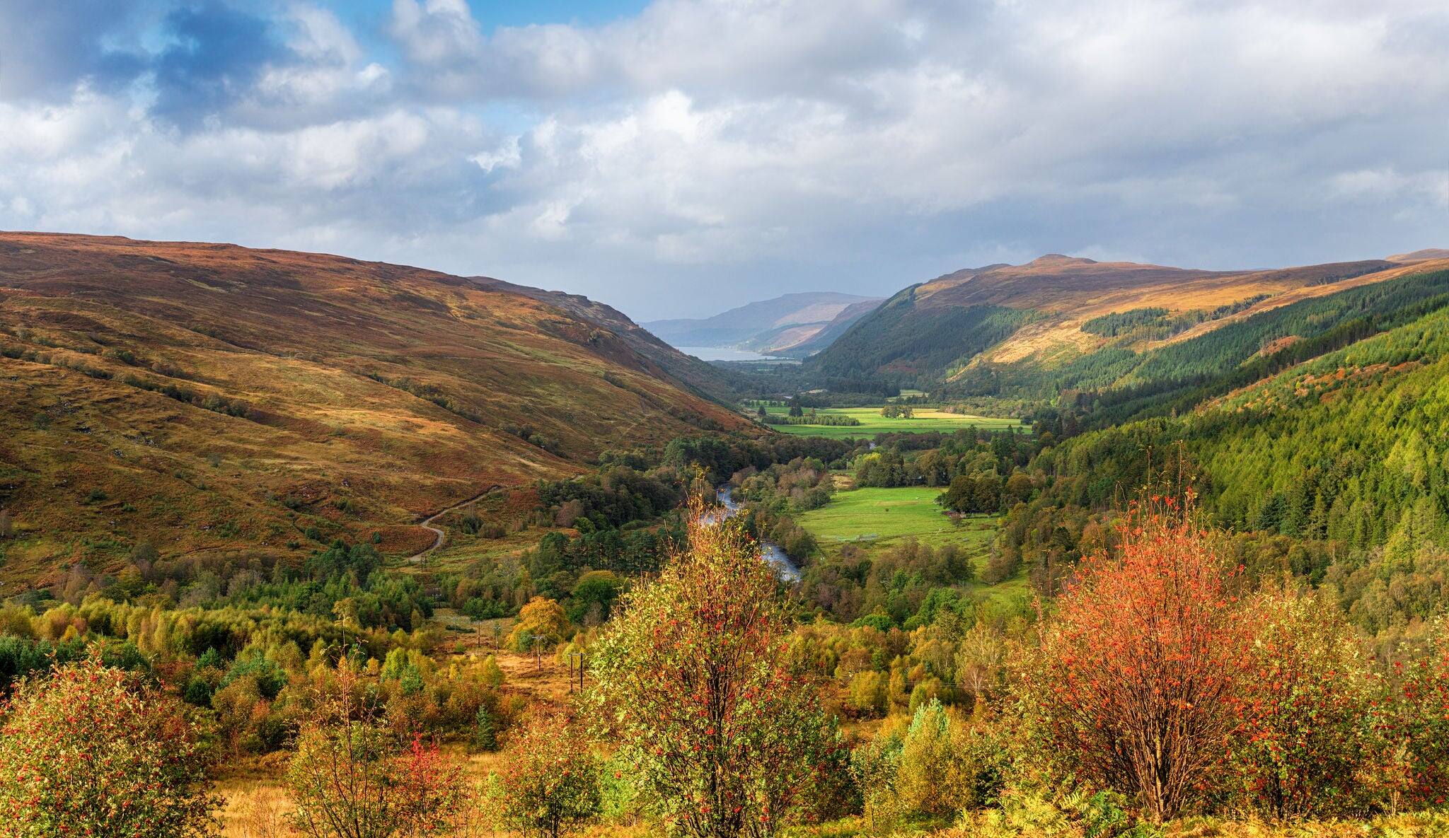 Autumn at Corrieshalloch Gorge near Ullapool in the Scottish Highlands