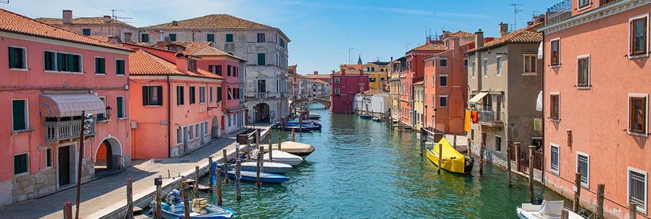 View of the city of Chioggia near Venice