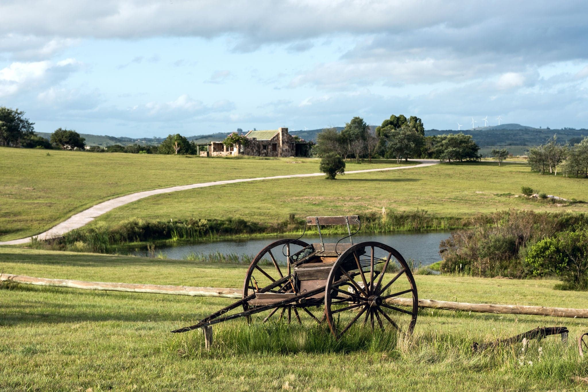 Sunny day in the middle of nowhere in the countryside of Uruguay